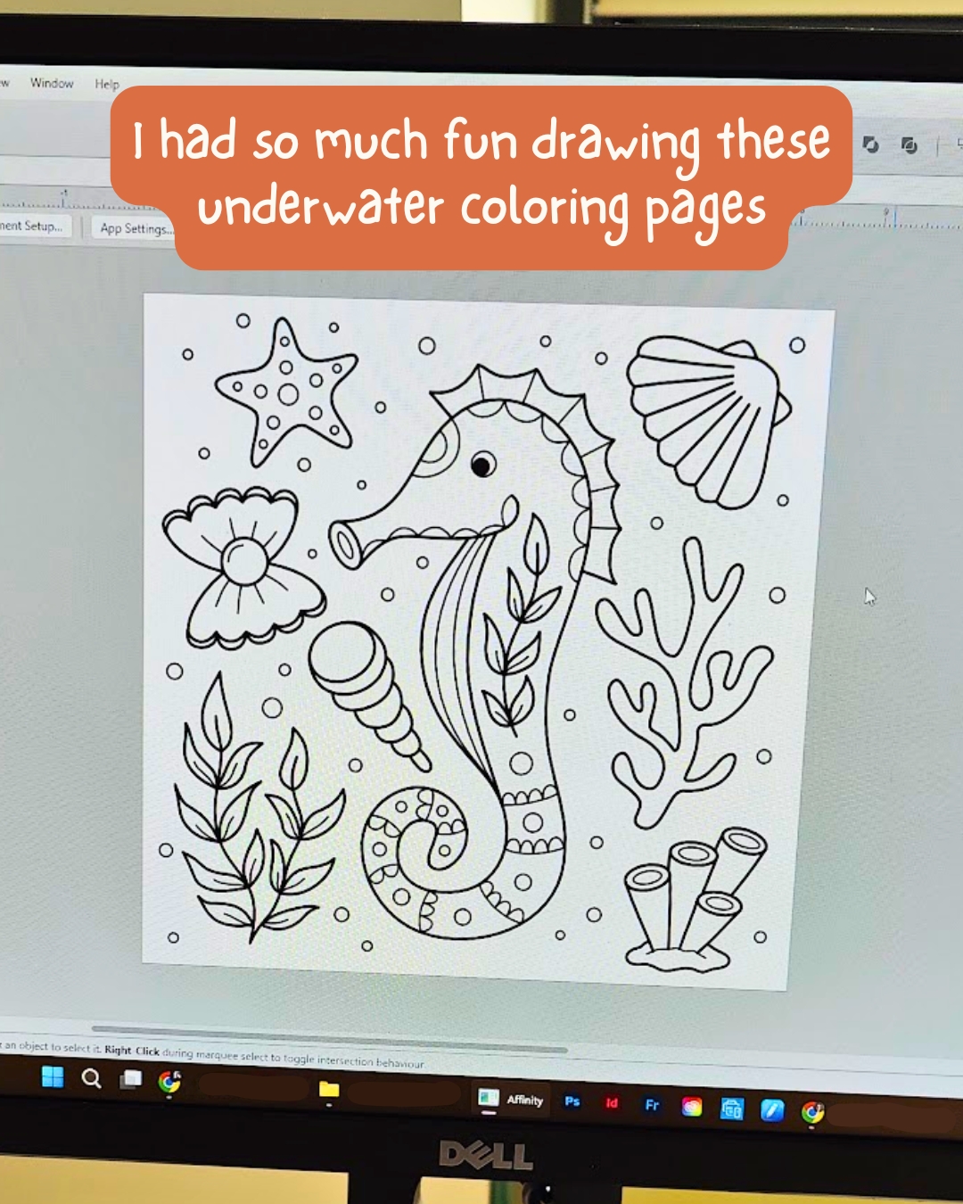 I love that I get to work in quite different ways as an illustrator. These ocean-themed coloring pages are much more technical than my usual greeting card drawings, but I really enjoy that change of pace and the level of detail and precision.
#affinity #madeinaffinity #kidscoloring #coloringpages #freelanceillustrator