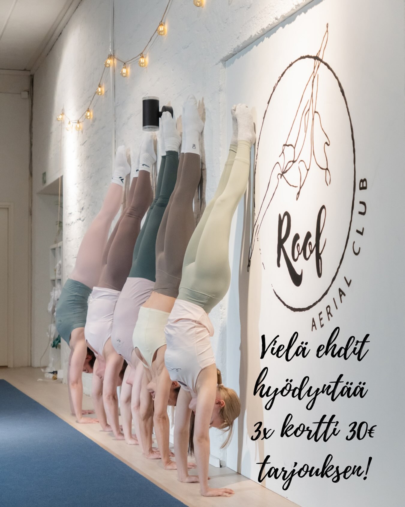 Vielä on viikko aikaa hyödyntää elokuun tarjous 3x kortti 30€ (voimassa 3 viikkoa ostohetkestä)! 🤩
Tuu testaamaan mikä on sun uusi lemppari laji! 💪 Meiltä löytyy ilma-akrobatiaa, tankotanssia, käsilläseisontaa, ilmajoogaa ja paljon muuta! 🥰
Varaa paikkasi tunnille Digital Bookerista, jonka löydät bion linkistä tai nettisivuilta!
📸: @takayamaproductions