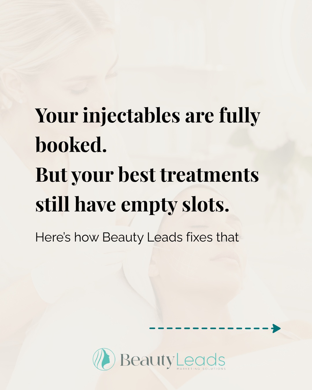 Your Botox & filler calendar is full.
So why are your highest-value treatments still underbooked?
This is one of the biggest problems we see in established medical aesthetic clinics.
You don't have a patient problem. You already have hundreds — sometimes thousands — of people who trust you with their face.
But while injectables are carrying your revenue, the $100K+ devices you invested in — XERF, Ultherapy, Sofwave, Morpheus8, CO2, Endolift and more — can still have empty days.
That's the problem Beauty Leads is built to solve.
We don't market your entire treatment menu.
We identify the premium treatment with the biggest revenue opportunity and build your patient acquisition around it.
We:
→ Position your clinic around a premium result
→ Build the trust needed for a $3,000+ decision
→ Activate patients who already know and trust you
→ Acquire patients specifically interested in that treatment
→ Track who books, shows, buys, spends and why others don't convert
Then we use those insights to continuously optimize for patient quality and revenue — not lead volume.
That's how we've helped clients generate:
→ $20K+ from existing patients before paid ads
→ $22K from one premium-treatment campaign in a month
→ ~$17.5K in pre-booked XERF appointments in 20 days
→ 14 premium packages sold for another clinic
And one XERF client turned just 18 leads into 10 bookings, with 6 patients purchasing a $2,497 package.
Fewer leads than her previous agencies.
Better clientele. Better conversion. Better revenue.
Because more leads isn't the goal.
More revenue from the treatments you actually want to grow is.
So look at your calendar.
Your injectables might be booked.
But are your best treatments booked?
Are your $100K+ devices producing the revenue you bought them to produce?
Or are Botox and filler still carrying the clinic?
If your premium treatments have empty days, that's exactly what we fix.
DM “DEMO” to see how the Trusted Clinic Protocol could work for your clinic.