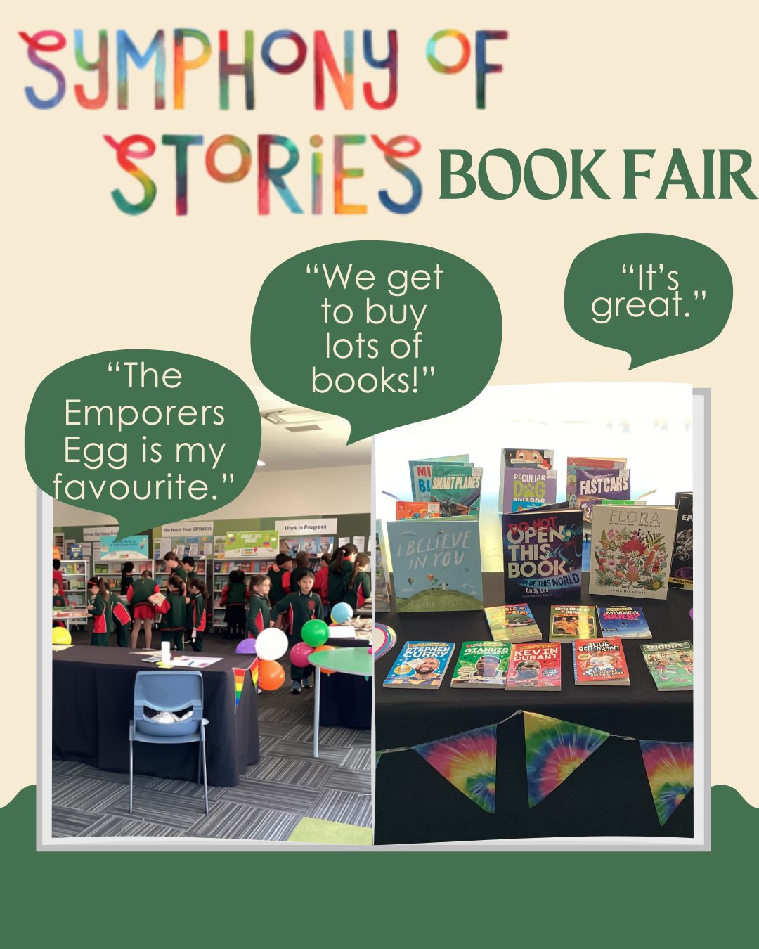 Our library has sounded like a musical beehive this week. The children have been buzzing about all the wonderful books they could buy.