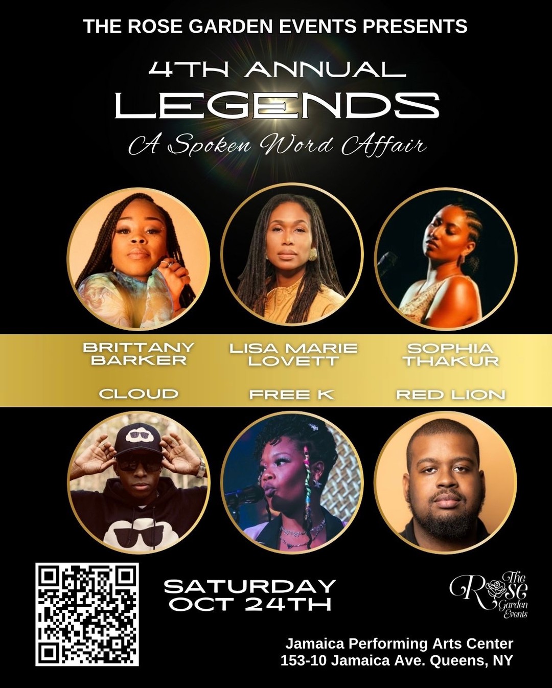 A night of poetry.
A room full of storytellers.
An experience you’ll be talking about long after it ends.
🌹 LEGENDS: A Spoken Word Affair
Get your tickets before they’re gone.
#TheRoseGardenEvents #KeepGrowing #LEGENDS