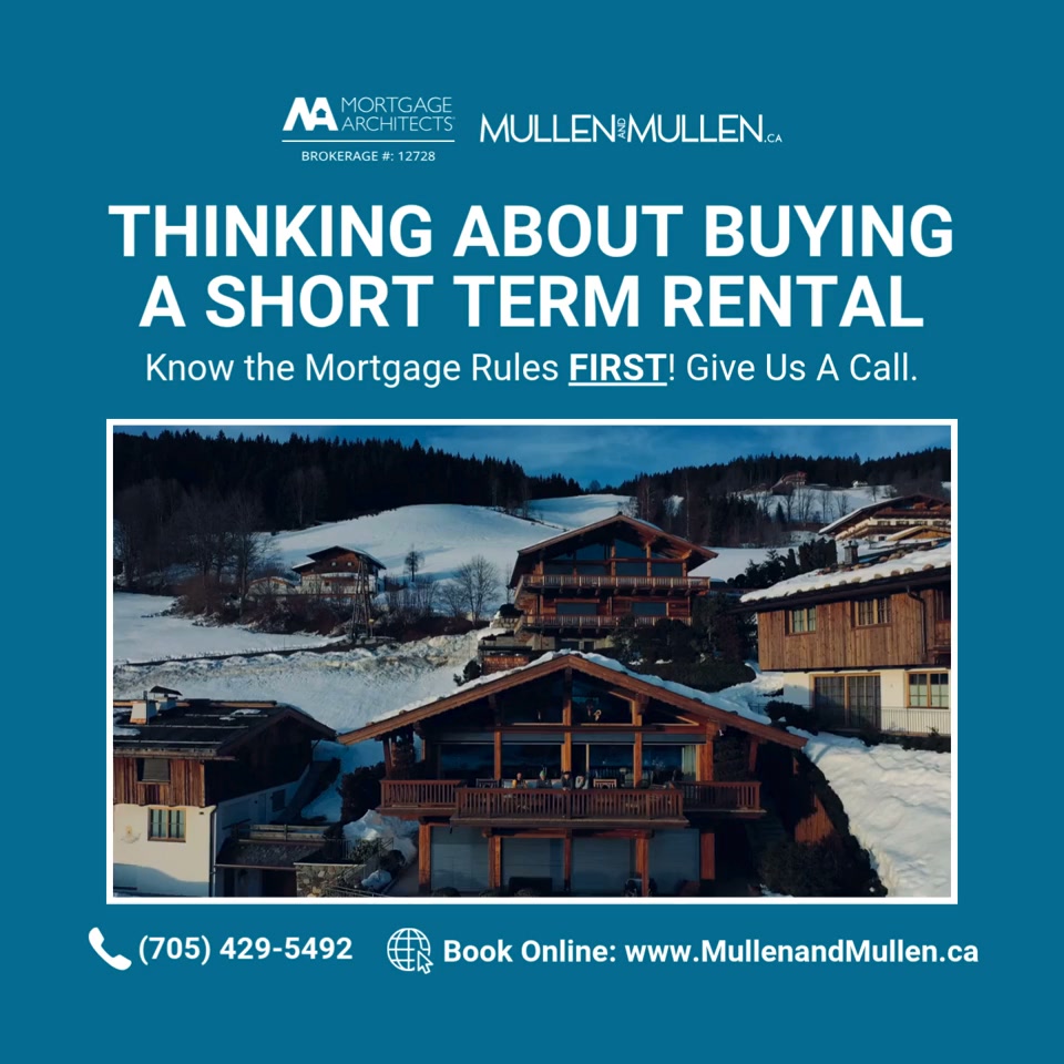 🏡 Thinking About Buying a Short-Term Rental? Know the Mortgage Rules First.
Turning your property into a short-term rental can be a great opportunity—but it’s important to understand how lenders view that income.
Before purchasing or refinancing a property used for short-term rentals, lenders may consider:
📌 Are short-term rental proceeds allowed and supported with documentation?
📌 Does the rental income meet lender guidelines?
📌 Do you OR the place you are buying have 2 years short rental income history?
Not all lenders treat short-term rental income the same way. The right mortgage strategy can make a big difference.
Before you buy, refinance, or convert your property into a short-term rental, let’s review your options and make sure your mortgage aligns with your plans.
💻 www.MullenandMullen.ca
📞 (705) 429-5492.
MORTGAGE ARCHITECTS, BROKERAGE #12728
#MortgageEducation #ShortTermRentals #AirbnbIncome #InvestmentProperty #LifesMoments #MullenandMullen #WasagaBeach #Clearview #MortgageArchitects