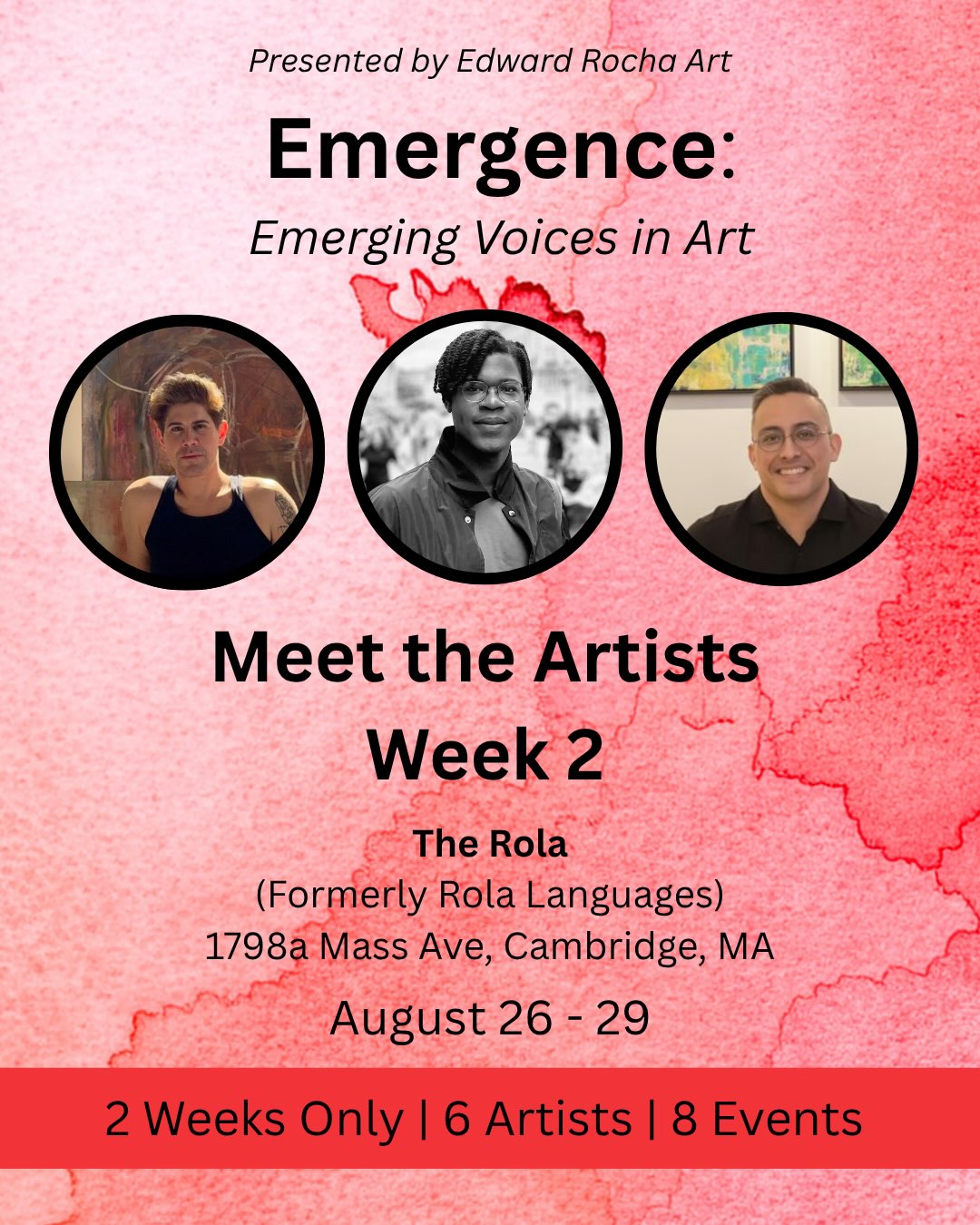 After a successful first week, Emergence Week 2 starts tomorrow!! Join us this week! 3 artists, 4 days, 4 events!
.
.
.
.
.
#art #show #artgallery #boston #boston