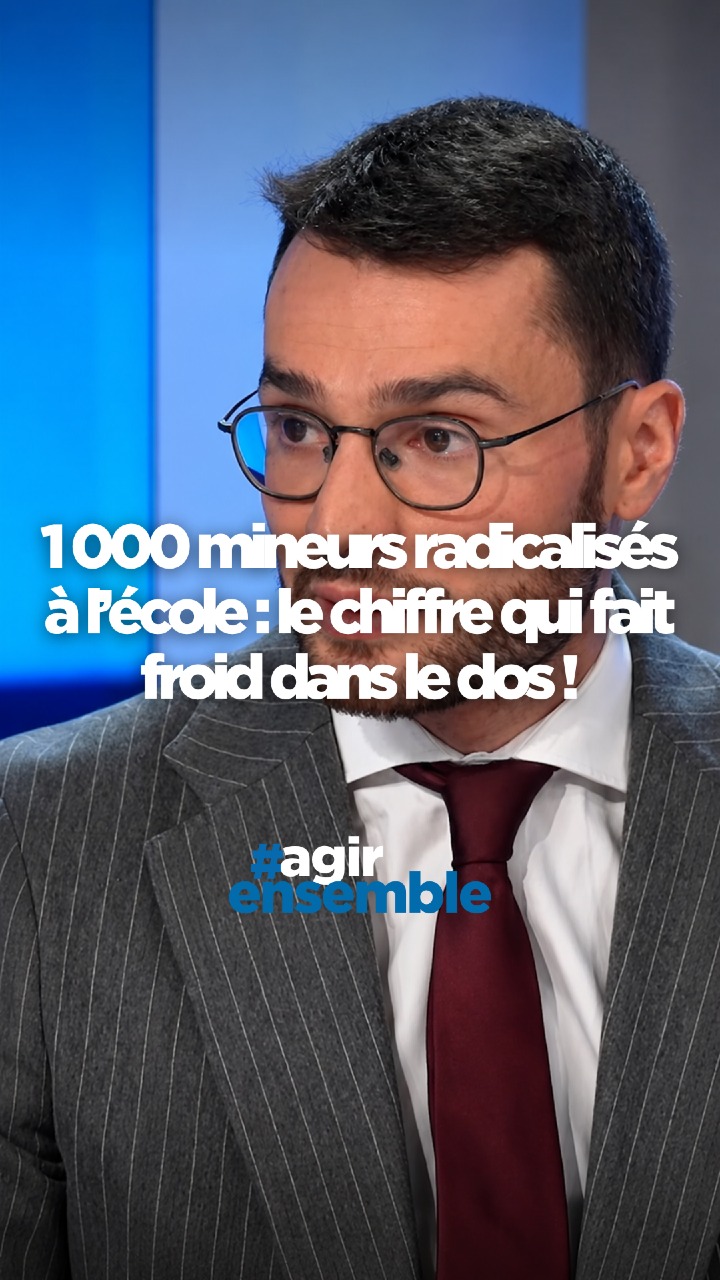🚨 ISLAMISME À L’ÉCOLE : 1 000 MINEURS SERAIENT RADICALISÉS
« Il y a 1 000 mineurs radicalisés à l’École », alerte Joachim Le Floch-Imad.
Un chiffre qui interpelle et pose une question majeure : l’École est-elle suffisamment armée pour détecter et combattre la radicalisation ?
Face à l’islamisme, protéger la jeunesse et préserver l’École de la République doivent rester une priorité absolue.
#AgirEnsemble #École #Islamisme #Radicalisation #République
