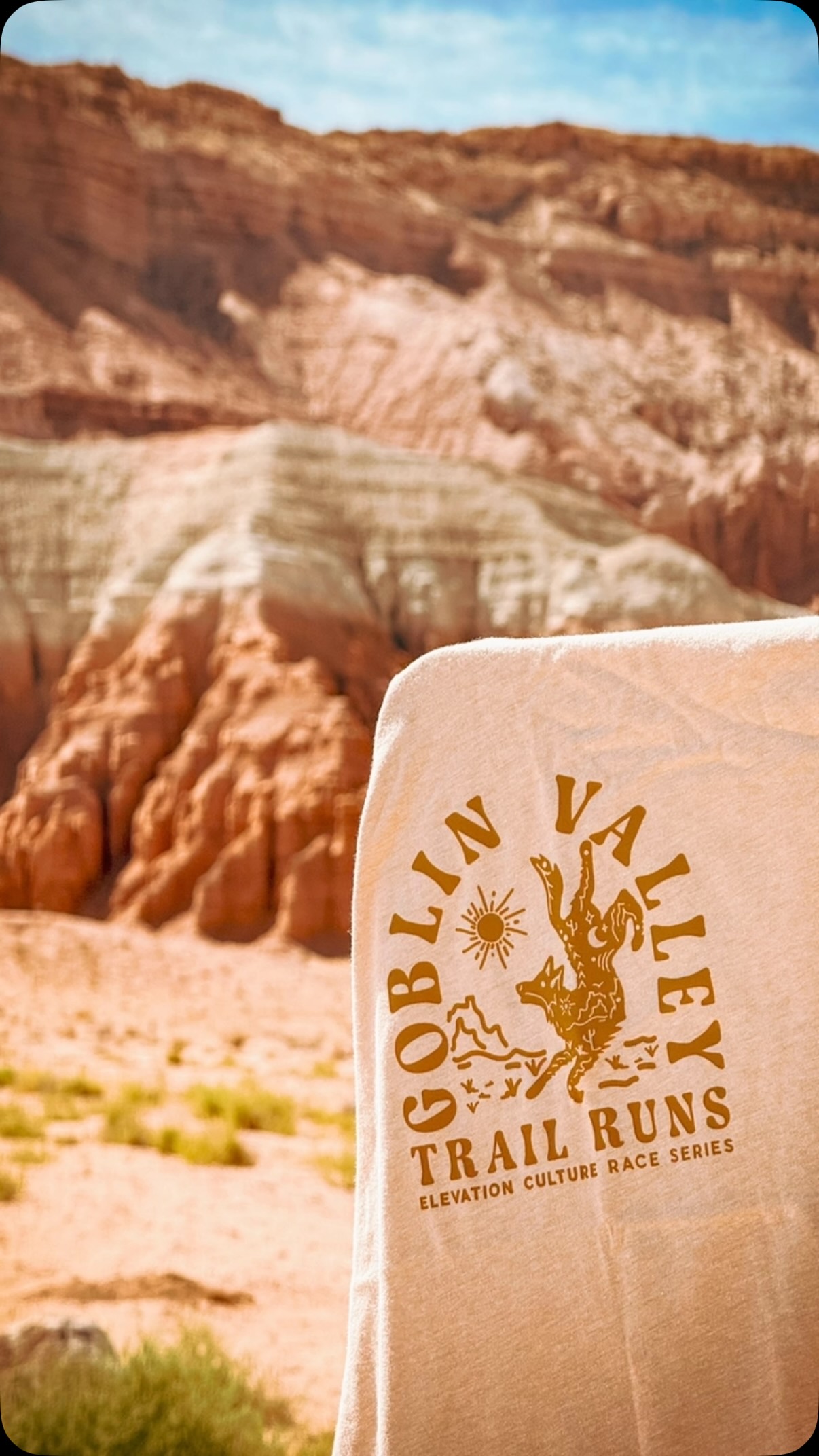 Can you FEEL the SOUL? We put ours in everything we do. Your 2026 Goblin Valley Trail Runs Finisher design and shirt is out sunbathing ☀️now! Always designed by yours truly 😎