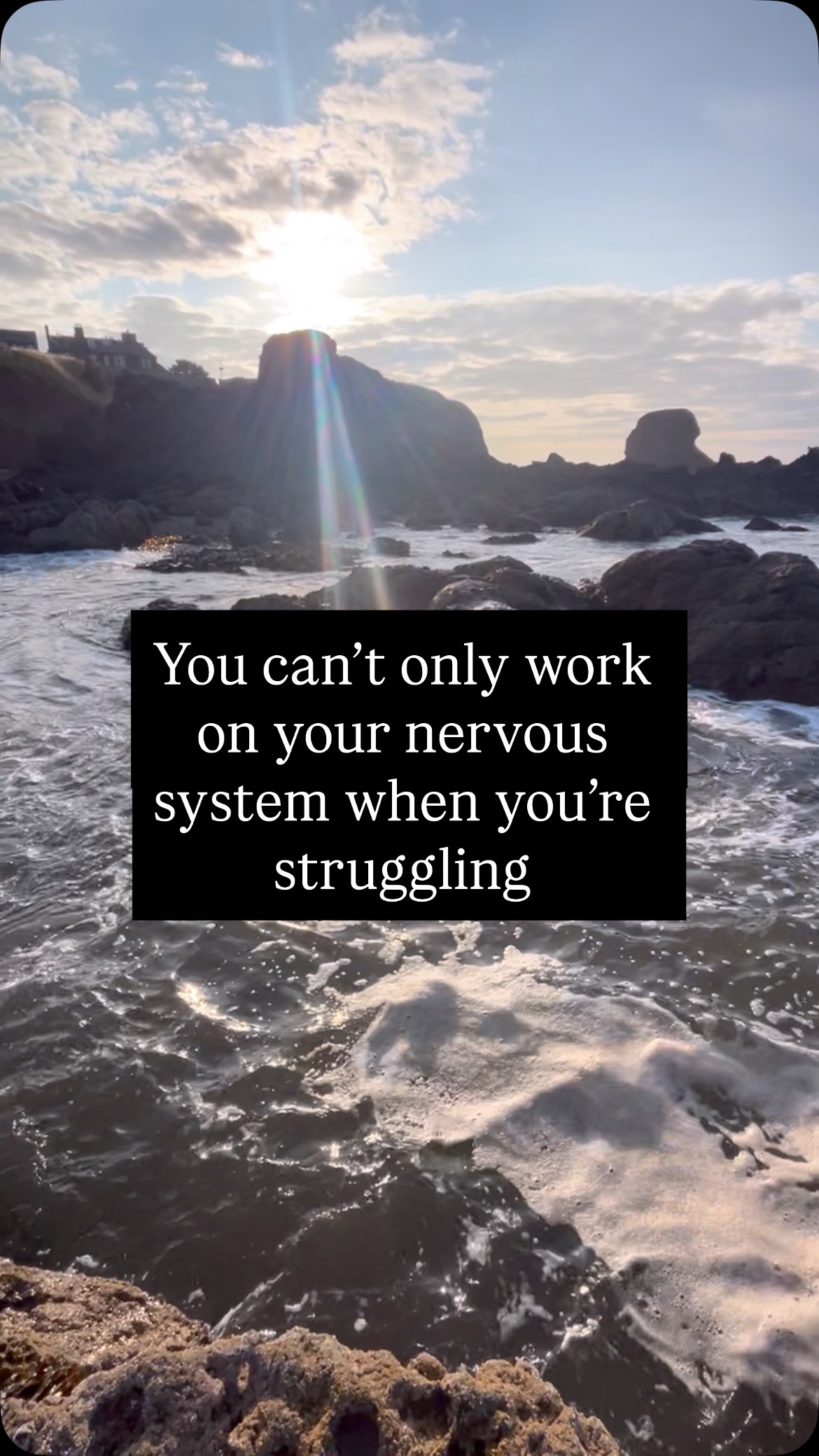 Why do we put so much pressure on ourselves? 😩
We often reach for “regulation” only when we’re already overwhelmed, treating it like a magic light switch or a permanent state of zen where you never get stressed. But let’s demystify what it actually is for a sec.
Regulation isn’t about feeling calm 100% of the time….that’s impossible!
It’s simply your nervous system’s natural ability to move through stress and return to safety.
You flow in and out of it all day long and that’s normal.
So being dysregulated sometimes doesn’t mean you’re failing; it just means you’re human. Isn’t is a beautiful chaos being a human 😆
So what is regulation for me? Well, nervous systems learn through repetition, especially in ordinary moments like these ones….. here you can see me going for a walk, going for a swim, sitting in silence in between things, lying down at night to watch the stars, taking a pause, stretching, breathing, and simply just doing absolutely nothing.
These simple and ordinary practices are how I send a clear, repeated message to my body: “I’m okay. I have time. I can slow down. Nothing needs fixing right now.”
When life gets overwhelming, those everyday moments give your nervous system a familiar groove of safety to draw on. So you can come back to a sense of balance again.
Just remember, regulation doesn’t require constant therapy, deep inner work, or rigid self-improvement routines. Doing less, noticing more, and living your ordinary life is part of the process, too. You don’t have to make every moment profound…..
you just have to let yourself actually be in it 🤍
Ps I hope my mug doesn’t offend you, but if it does, I hope you can find your balance again soon 🫠😉