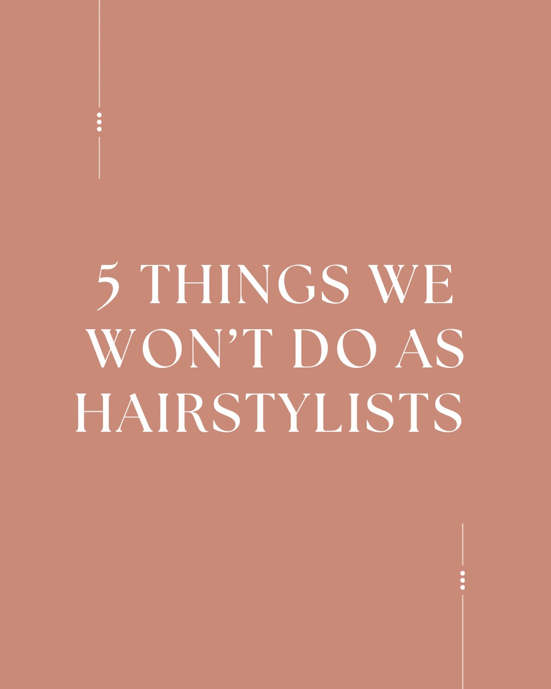 5 things we will NEVER do as your hairstylists:
✨ Compromise the integrity of your hair for a service you’re not ready for — your hair’s health comes first, always.
✨ Let you talk badly about yourself in our chair. Not on our watch.
✨ Say no to champagne at 10am. Actually, we’ll pour it for you. 🥂
✨ Talk badly about other stylists. We lift each other up, period.
✨ Judge, shame, or lecture you about the state of your hair or your routine. You’re here now — that’s what matters.
You deserve a chair that feels this good. 💇♀️