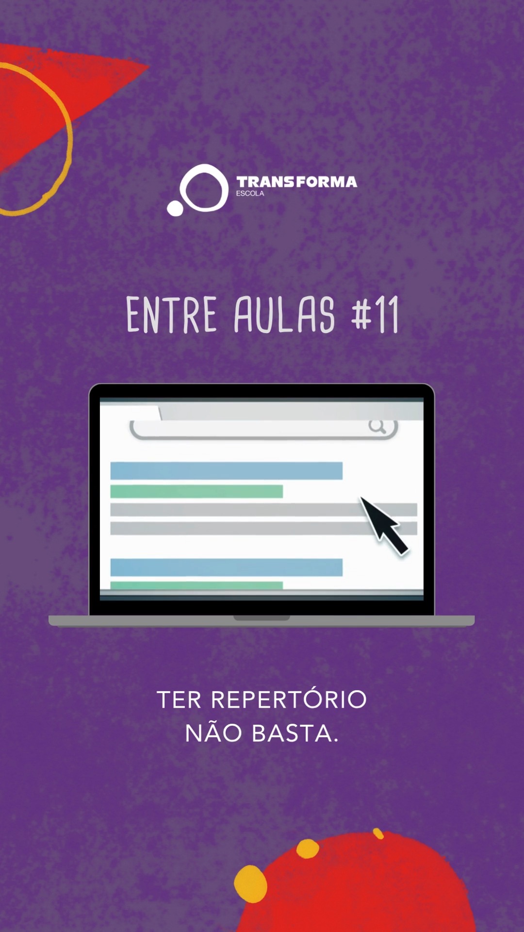 Ter acesso a muita informação não significa, necessariamente, saber mais.
Na TransForma Escola, ampliamos o repertório dos estudantes e criamos oportunidades para que eles aprendam a relacionar, questionar e transformar conhecimento em pensamento.
📖 Repertório ou referência? Entenda essa diferença no novo Entre Aulas. Link na bio.
#TransFormaEscola #EntreAulas #EducaçãoComSentido #ProtagonismoEstudantil #EnsinoFundamentalII #EnsinoMédio