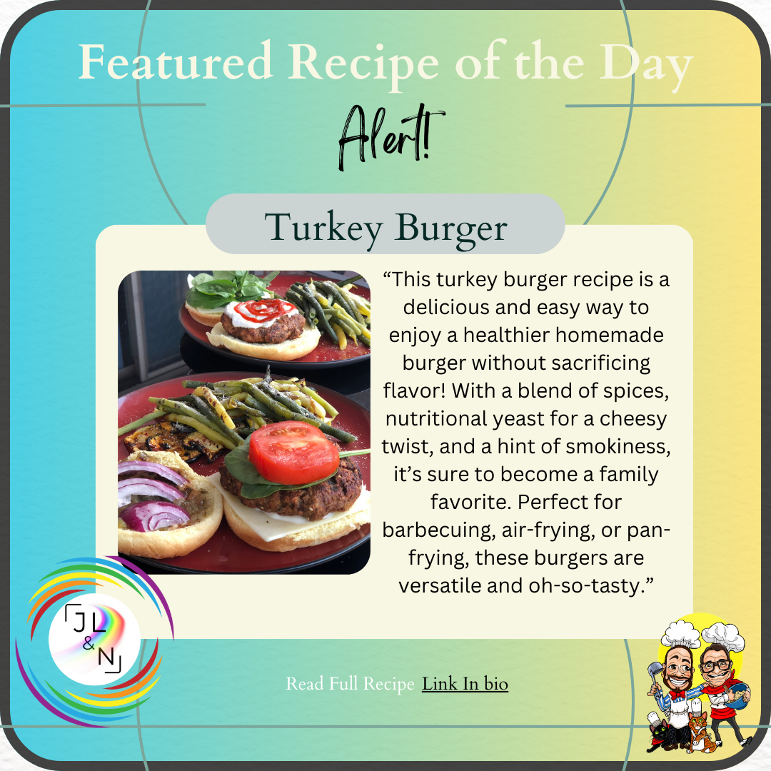 🍔 Turkey Burger 🌟
Juicy, flavorful, and healthier! Made with a blend of spices, nutritional yeast for a cheesy twist, and a hint of smokiness, these burgers are perfect for grilling, air-frying, or pan-frying.
✨ Ready in 45 minutes!
👉 Get the recipe: https://www.jeanlucandnick.com/recipes/recipe/turkey-burger
#HealthyMeals #TurkeyBurger #GrillTime