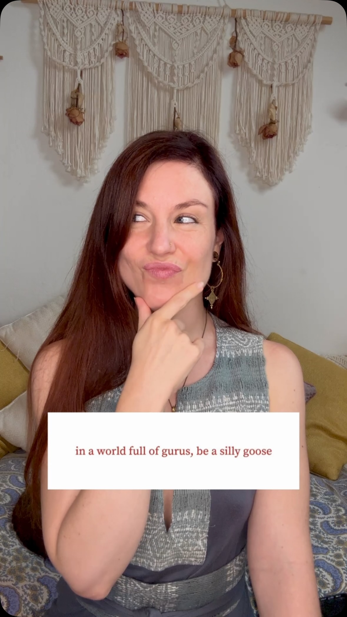 oops, I just outed myself 😬
Equal parts silly, sensual and sacred ya’ll
In all honesty: it’s overly easy to ascribe yourself a role, to become beholden to an image, especially in the era of social media. But you, my dear, are a multi-faceted being, and meant to be human above all else; complete with all the messiness, quirkiness, silliness and sacredness that that entails.
Quote borrowed from @christhecocreator