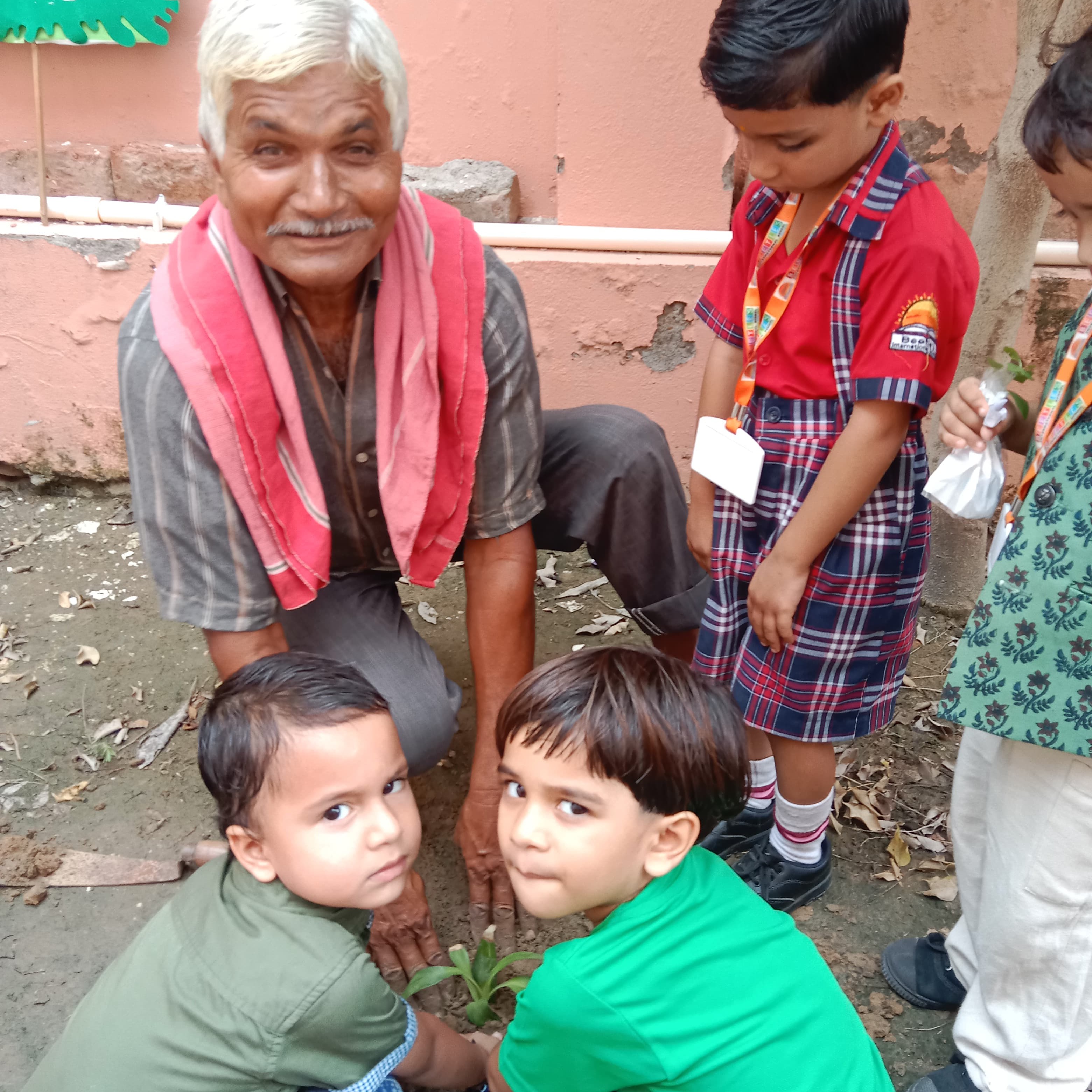 Green Colour and Plantation Day was celebrated with great enthusiasm in the Phulwari Wing. Our little ones brought saplings, thanks to the wonderful support of our parents, and with the guidance of our gardener, they happily planted them.
Also the children enjoyed colouring worksheets, thumb printing, earbud printing, and mixing blue and yellow to discover how the colour green is formed.
As a special takeaway, each took home a cute frog paper bag with a pencil inside, representing the colour green.
Overall, it was a joyful and enriching day filled with fun, creativity, and valuable learning about the environment and the colour green.