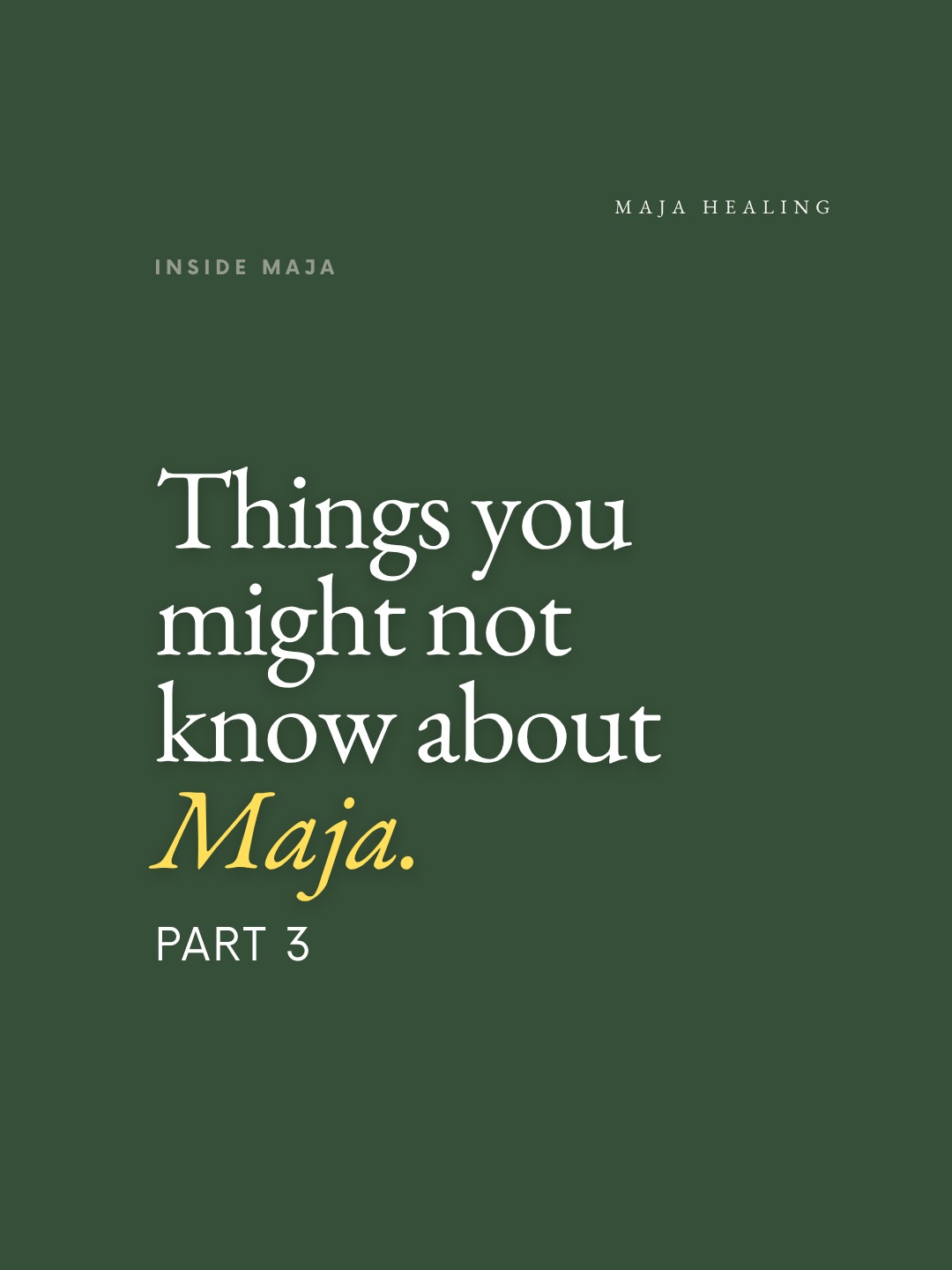 A few more things that have become part of life at Maja.
Some are practices we take seriously. Others are simply what happens when different people, languages, and ways of seeing come together under one roof.
Which one surprised you most?