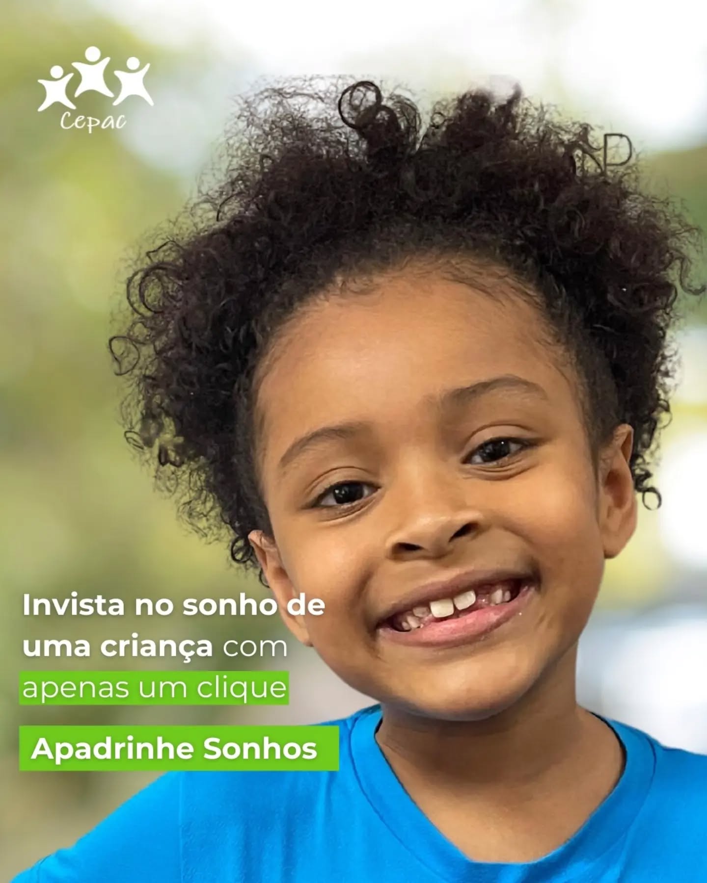 E se você pudesse fazer parte da história de uma criança e ajudar a transformar seu futuro?
Por meio do Apadrinhe Sonhos, você pode contribuir para que uma criança atendida pela Cepac Barueri tenha acesso a oportunidades, experiências e recursos que fazem parte do seu desenvolvimento.
Apadrinhar é mais do que contribuir. É escolher apoiar sonhos, ampliar possibilidades e ajudar a construir caminhos com mais oportunidades. ✨
🤝 Não espere para fazer a diferença. Apadrinhe um sonho hoje!
👉 Quer saber como participar? Acesse o nosso site pelo link disponível na bio e conheça o programa Apadrinhe Sonhos.
Seu apoio pode transformar uma história. 💚
#cepacbarueri #apadrinhesonhos #façaadiferença #apadrinheumacriança