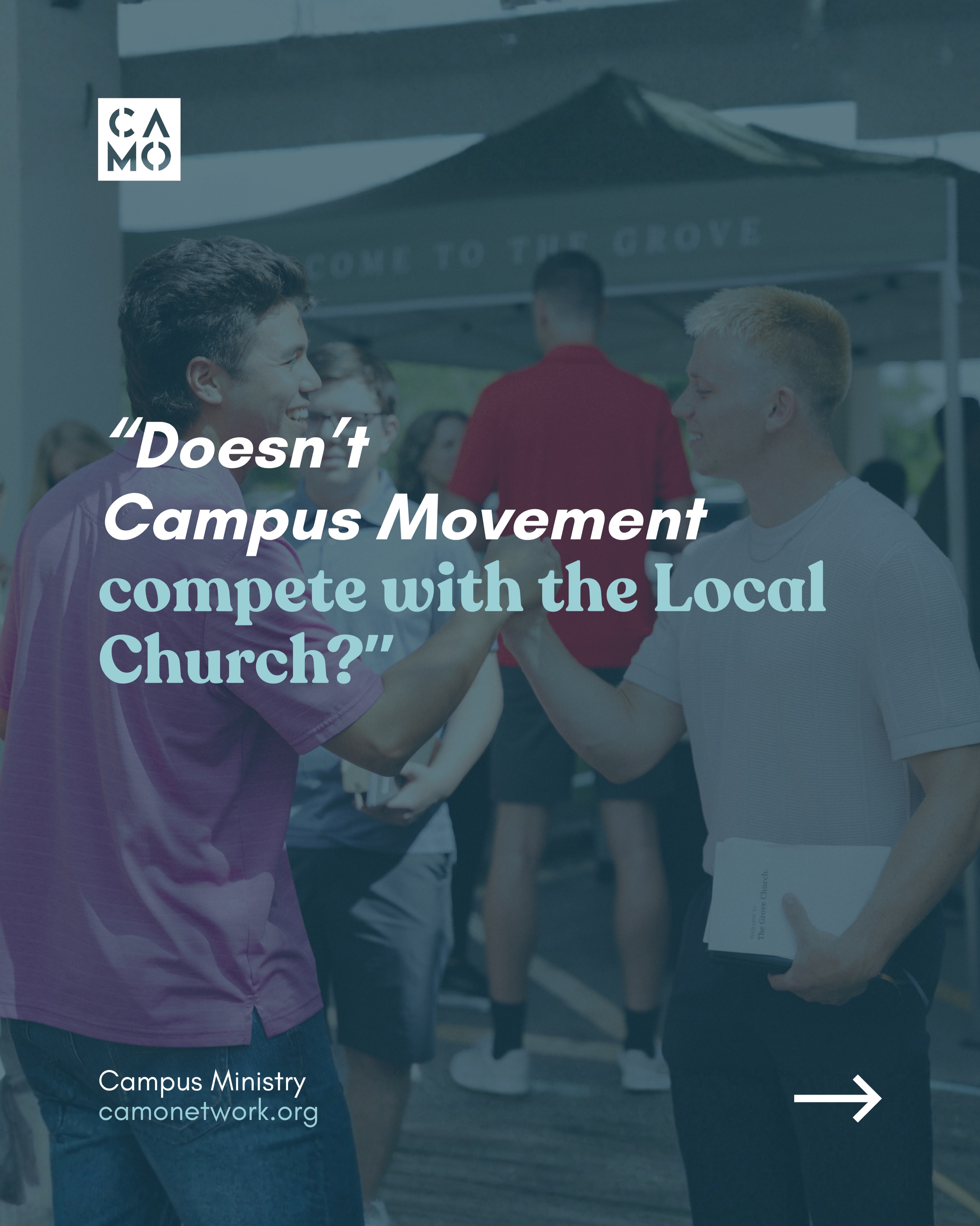 Absolutely not. We are a ministry OF the local church? Not the other way around.
Our mission is the same as the church: to reach people for Christ, to disciple them, and send them out to reach the nations.
#camo #campusmovement #collegeministry #camonetwork