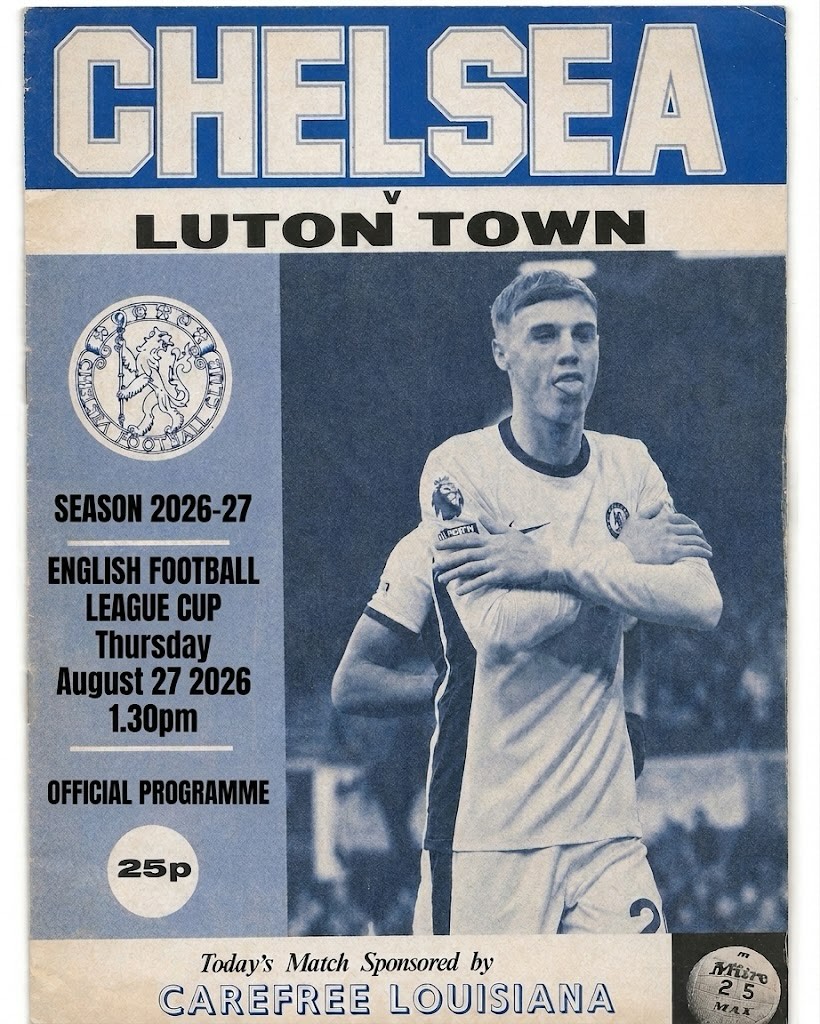 A little domestic cup to hold us over midweek..
.
.
.
#chelseafc #chelsea #cfc #premierleague #football ktbffh chelseafans stamfordbridge coyb cfcfamily championsleague soccer chelseafootballclub blueisthecolour epl cfcfans london blues england carefreelouisiana americansouthwest chelseainamerica louisiana neworleans batonrouge lafayette SW6 bluesday
Today’s lineup
The original printing from the 79-80 season