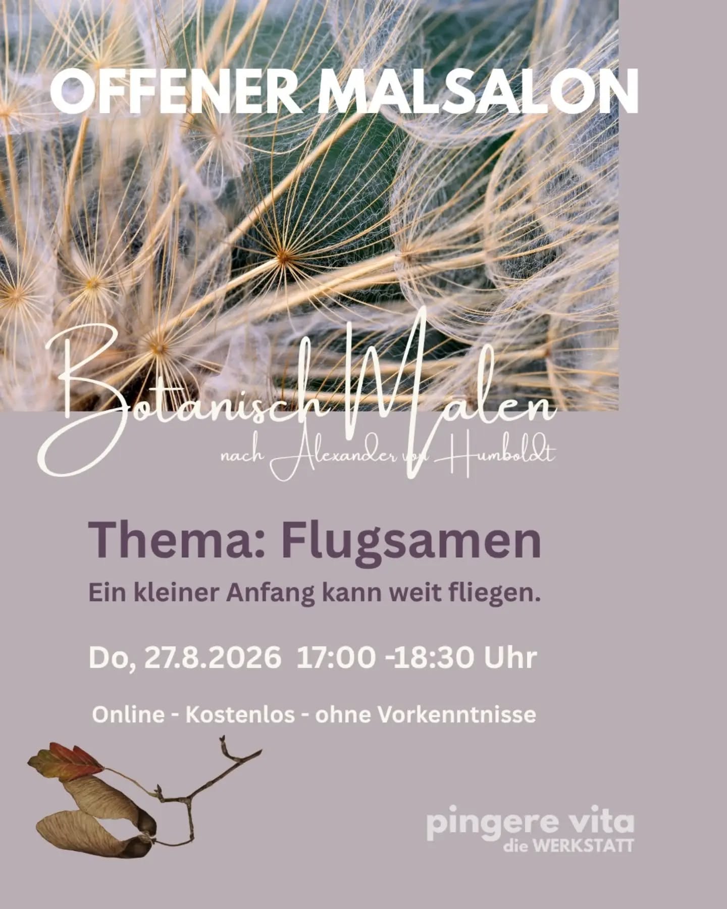 Zum Kennenlernen und reinschnuppern oder zum dranbleiben und miteinander zeichnen, Malen forschen und entdecken.
Entdecke, was botanisches Malen in dir auslöst und bewegt.
Am Donnerstag widmen wir uns den kleinen Samenständen, die all die Kraft des Anfangs in sich tragen. 🥰
Hol dir den Link bei mir: Anita.kurzbauer@gmail.com
Ich hab meine Pinsel gespitzt und freu mich auf Donnerstag! 🖌️🖌️
Alle aktuellen Herbst Kurs Termine findest du hier:
www.alba.or.at
#botanischmalen
#Alexandervonhumboldt
#ausbildung