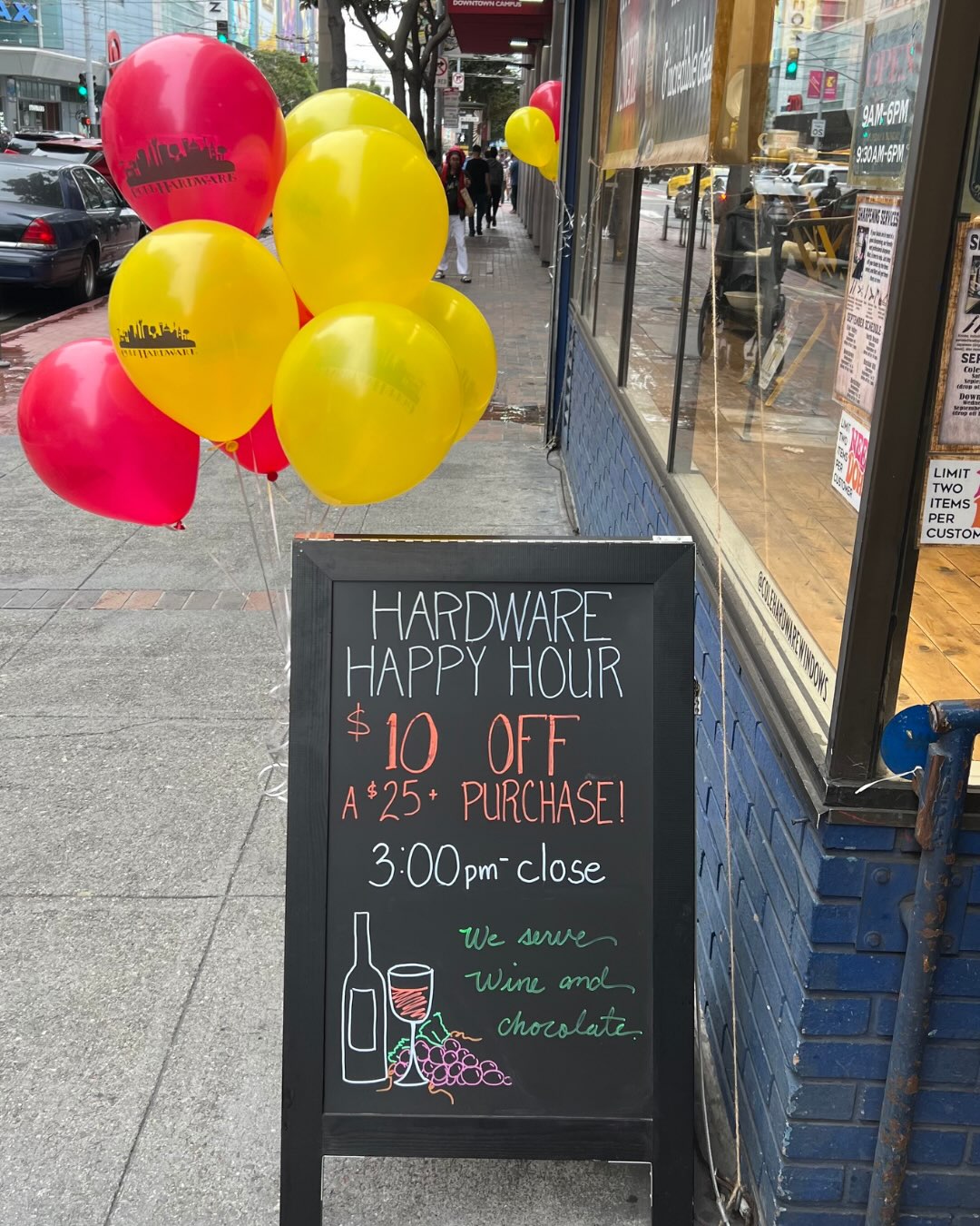 Don’t forget to swing by today for an incredible Hardware Happy Hour deal! We’re also serving free wine and free chocolate. 🍫 🍷
#rockridge #colevalley #russianhill #hardwarestore #northbeach