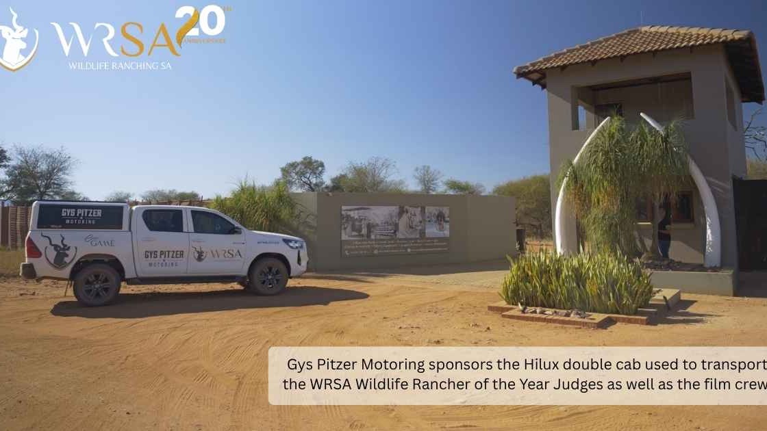 The WRSA Wildlife Rancher of the Year judging panel and the Saturn Media House media crew recently visited Wildlife Rancher of the Year finalist, Arnold du Plessis, at Palala Boutique Game Lodge & Sediko Spa.
Arnold's properties include Palala Boutique Game Lodge & Sediko Spa, Epic Safaris and Horizons Game Farm.
WRSA extends its sincere appreciation to our dedicated judging panel for taking time out of their busy schedules to undertake this important responsibility. Their expertise and commitment play a vital role in recognising excellence in wildlife ranching.
The 2026 judging panel consists of:
* Jacques Kriek of Mattanu Private Game Reserve;
* Pieter Ernst (Jr.) of Bona Bona Wildlife;
* Wynand van Heerden of Van Heerden Boerdery;
* Rodney Davey of Romaco Ranch.
A special thank you also goes to the Saturn Media House media crew, who accompanied the judges to document the journey. We look forward to sharing this year's Wildlife Rancher of the Year experience with you.
We would also like to thank Gys Pitzer Motoring for sponsoring the Toyota Hilux that is keeping the Wildlife Rancher of the Year judging process moving.
#WRSA20Years #WildlifeRancherOfTheYear #SustainableUse