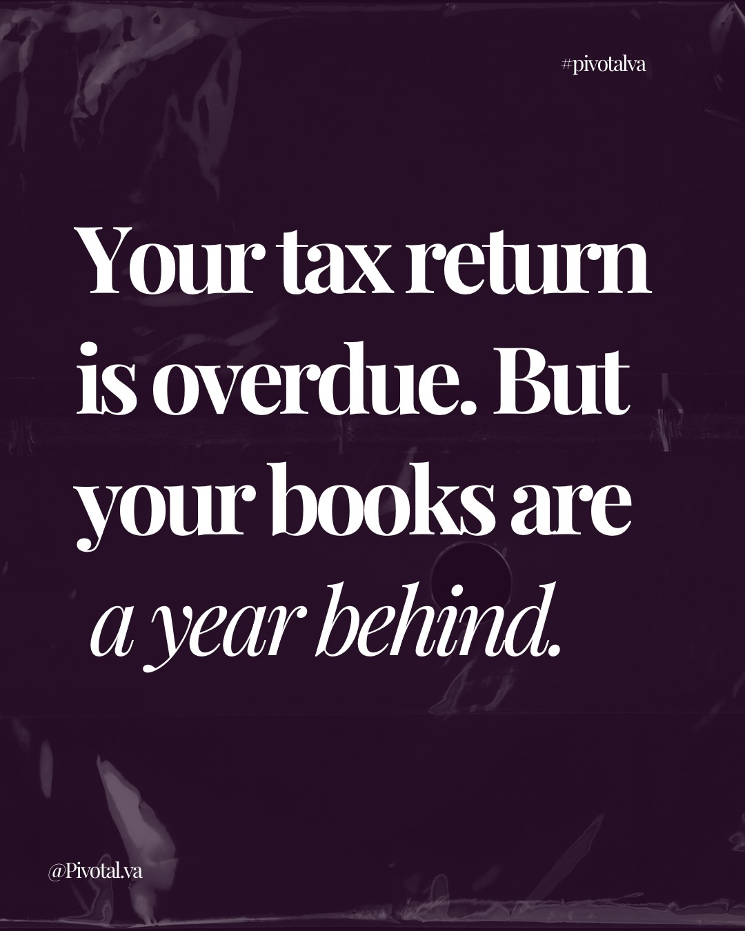Get your overdue bookkeeping finally completed.
DM “CATCH UP” to tell us how far behind you are and find out how we can help.
