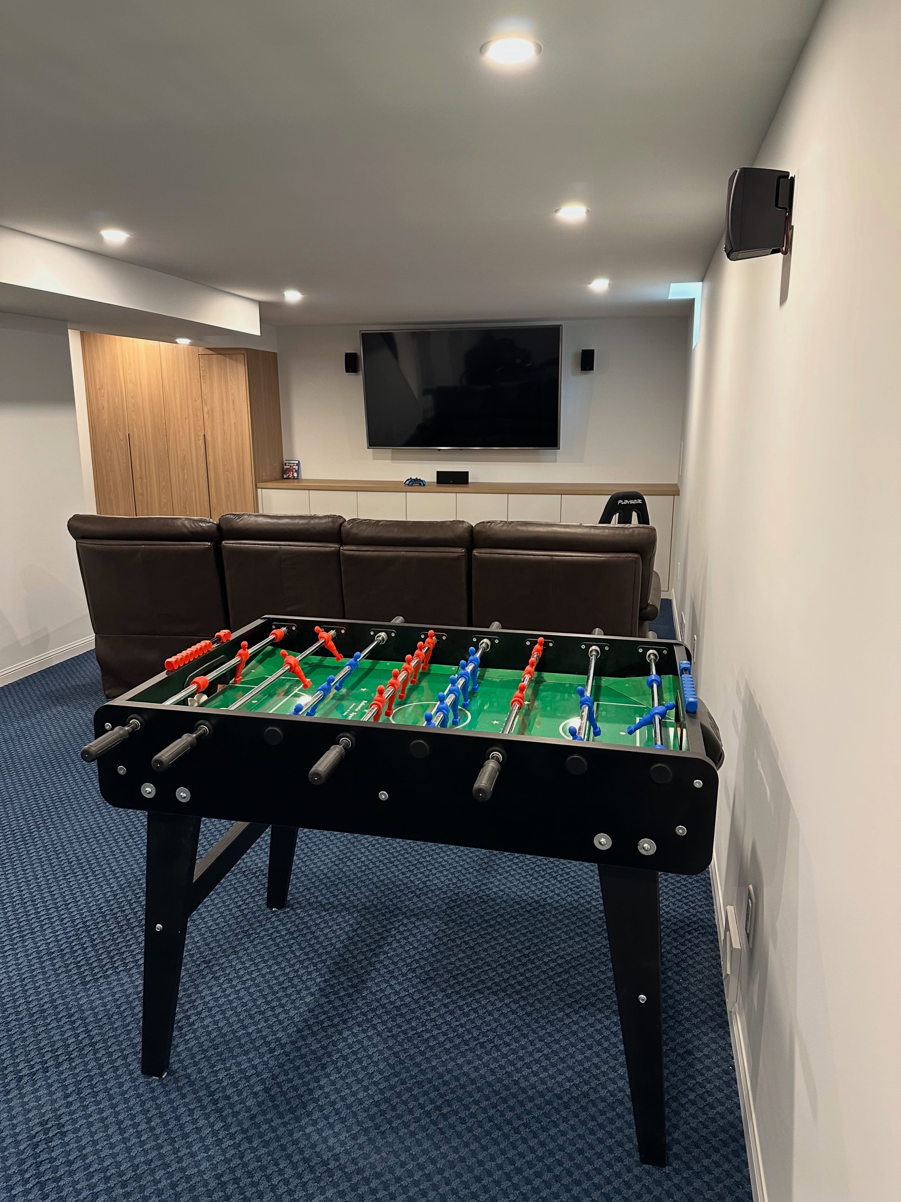 A little sneak peek from our latest basement renovation in Milton, Ontario — and this one is all about making existing square footage work better for the family.
What was once a fairly basic basement entertainment area now feels intentional, finished and built around how the space is actually used.
The custom millwork surrounding the entertainment area is a highlight here.
We incorporated warm wood tones, concealed storage and a long built-in media console beneath the TV — giving everything a clean, streamlined home while adding a ton of practical storage.
Even the awkward space beneath the bulkhead became an opportunity for custom cabinetry rather than wasted space.
Add in fresh finishes, new flooring and a dedicated family games area and suddenly this basement has an entirely different feel.
But this is only the sneak peek. 👀
Because the biggest transformation downstairs might actually be the bathroom — completely reworked to improve both function and design.
We’re saving that one for the full tour.
🎥 FINAL REVEAL COMING SOON.
We’ll take you through the completed basement, show you the details up close and, of course, bring back the BEFORES so you can see just how far this space came! ✨🏠👀
.
.
.
#PurpleProperties #TransformingRealEstate #BasementRemodel #BasementRenovation #Milton
