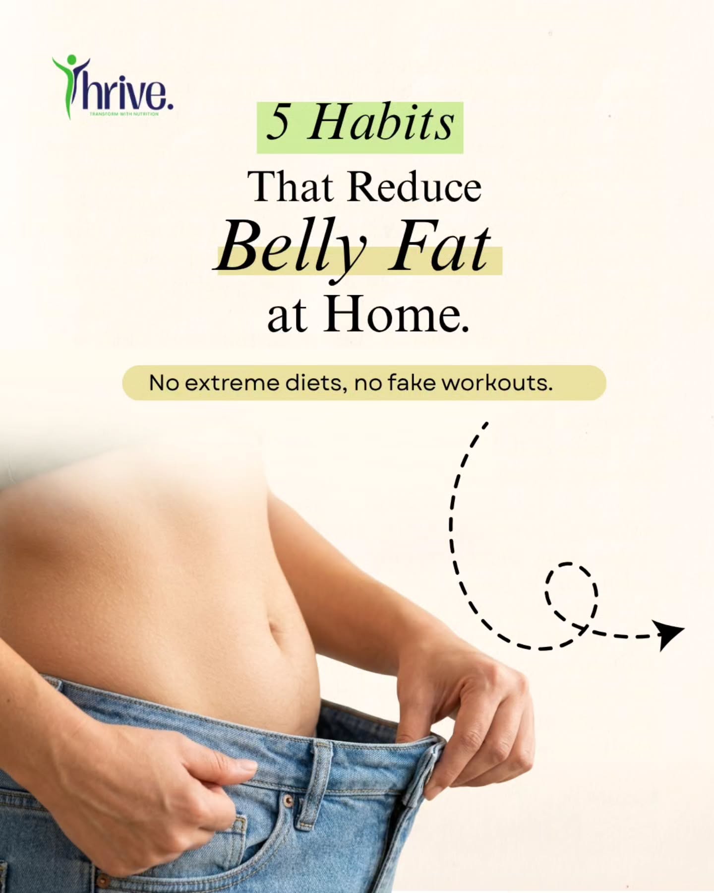 Small habits can make a big difference.
If reducing belly fat is your goal, you don’t need extreme diets or endless workouts.
Focus on simple, consistent habits prioritising protein, moving after meals, improving your sleep routine, choosing better drinks, and strength training with progressive overload.
Don’t try to change everything at once.
Pick ONE habit from this post and start today.
Save this post and share it with someone who needs it.
Want a personalised nutrition plan for your goals? DM us “START” and our team will guide you.
.
.
.
#BellyFatLoss #HealthyWeightLoss #NutritionTips #StrengthTraining #ThriveWomanNutrition