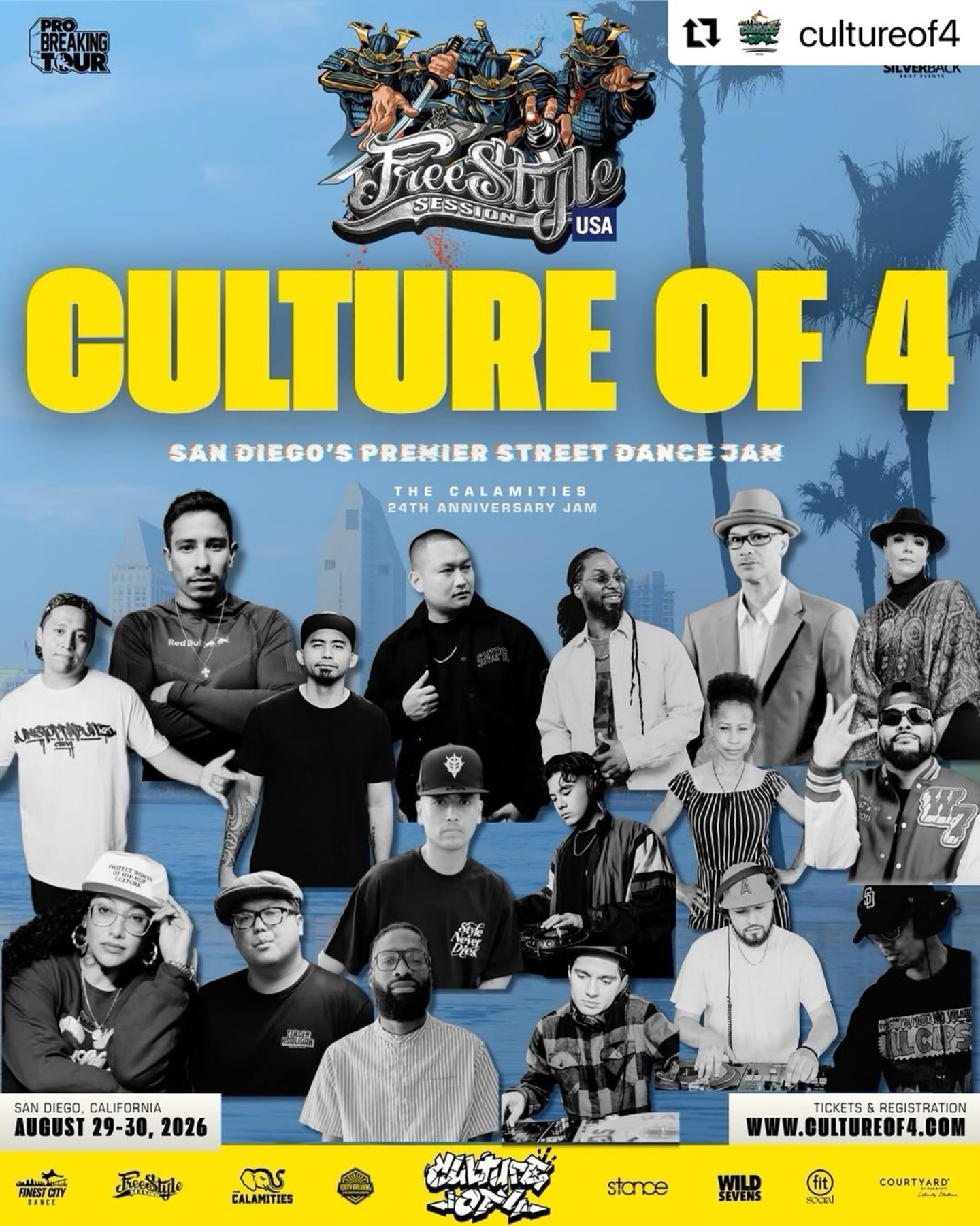 #sdhiphopevents from • @djmaneone Today starts @cultureof4 ! See you all at The Courtyard by the Marriot at Liberty Station and then at Fit Social in Mission Beach tomorrow. 11 am - 7 pm.