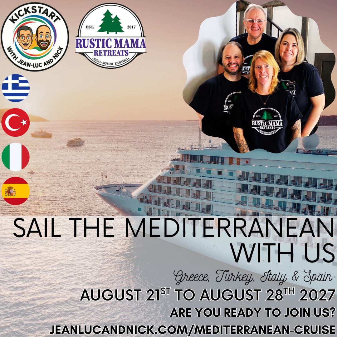 🚢 Mediterranean Cruise 2027 — Join Us! 🌊
We’re heading back to sea — and this time it’s the Mediterranean!
Jean-Luc & Nick are teaming up again with Rustic Mama Retreats for an unforgettable 7-night cruise aboard the brand-new Celebrity Xcel exploring some of the most stunning destinations in Europe.
📍 August 21–28, 2027
🇬🇷 Greece • 🇹🇷 Turkey • 🇮🇹 Italy • 🇪🇸 Spain
Think breathtaking coastal views, iconic ports like Santorini, Mykonos, Ephesus, and Sicily, incredible food, unforgettable excursions, and fun RMR group activities onboard.
✨ What’s Included:
• 7-night Mediterranean cruise
• All meals onboard
• Classic drink package
• Wi-Fi
• Entertainment & activities
• RMR workshops & events
• $150 excursion credit
• Port taxes
💰 Starting at $4010 per person
🔒 $1250 deposit reserves your spot
Spots are limited and these group trips always fill quickly!
🌊 Adventure. Connection. The Mediterranean.
📍 Learn more & reserve your cabin
http://jeanlucandnick.com/mediterranean-cruise
#MediterraneanCruise #RusticMamaRetreats #TravelWithJeanLucAndNick #GroupTravel #CelebrityCruises #Mediterranean2027 #CruiseLife #BucketListTravel 🌍🚢