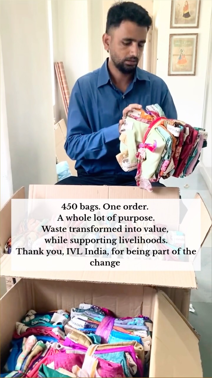 450 bags. Hundreds of stories of waste turned into value.
What you see here is the packing of a 450-bag order for IVL India Environmental R&D Private Limited — but for us, it represents much more than an order being packed.
At Projectaamhi, we believe waste is not always the end of a material’s journey. With the right hands, discarded textiles can be transformed into something useful, beautiful and purposeful.
And when organisations choose products made through this process, their purchase can become part of a larger cycle — reducing waste, creating livelihoods and keeping materials in use for longer.
This is what conscious procurement can look like.
Not just buying a product.
Choosing the story behind it.
A heartfelt thank you to IVL India Environmental R&D Private Limited for placing this order and supporting a model where environmental responsibility and social impact come together.
Here’s to more organisations choosing to make their purchases count. 💚
450 bags. One order. A whole lot of purpose.
#projectaamhi #wastetovalue #circulareconomy #sustainableprocurement #corporategifting