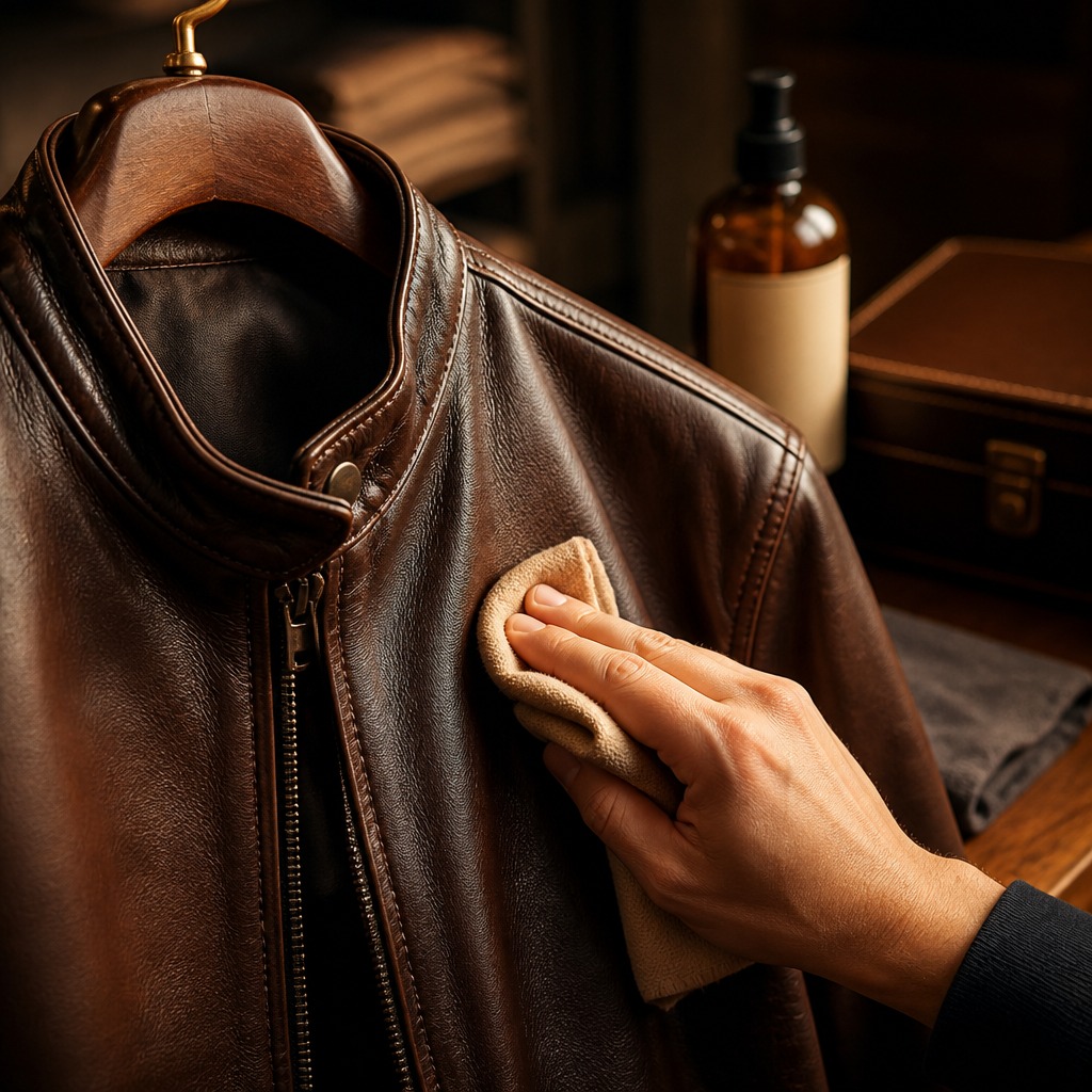 Crafted to last - and meant to be lived in. Three simple habits that keep your Luis jacket looking its best: store on a wide hanger away from direct light, wipe gently with a soft cloth after wear, and condition sparingly with a quality leather balm. These small rituals preserve the premium materials and craftsmanship behind every piece. Which care tip will you try first? Tell us below - Link in bio. 🧥✨🖤🔧 #LuisLeather #LeatherCare #TimelessStyle #Craftsmanship #SustainableLuxury #WardrobeInvestment #EverydayElegance #StyleThatLasts