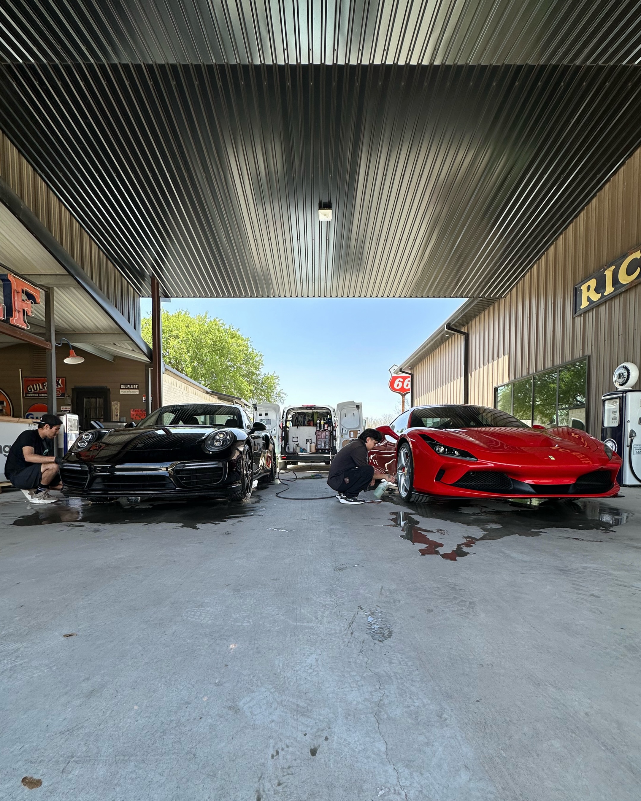 2 is always better than 1 🔥
.
All black Porsche 911 turbo & Ferrari F8 both received our mobile maintenance detail. 🧼
.
Our mobile details are aimed for those with a new or well maintained vehicle. They consist of a light wipe down and thorough vacuum to the interior. Followed up by a wheel detailing and hand washing for the exterior, with a one month wax protection as the cherry on top. 🍒
.
If you’re looking to get your vehicle maintained on a monthly, bi weekly, or weekly basis. Message us today, it’s what we do! 🧼🤝
