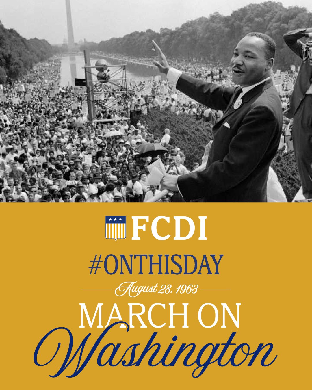 #OnThisDay in 1963, more than 200,000 people gathered for the March on Washington, where Dr. Martin Luther King, Jr. delivered his “I Have a Dream” speech.