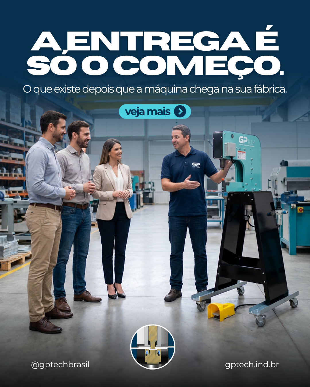 O que acontece depois que a máquina chega na sua fábrica? Na GPTECH, acontece o Sempre Por Perto. Assistência técnica para quando a produção não pode esperar. Laboratório aberto para testar amostra real, inclusive anos depois da compra. E suporte de aplicação para quando surge uma peça nova que ainda não existia no dia em que você fechou o negócio. Em todos esses momentos, a base é a mesma: união de chapas a frio, por conformação MECÂNICA, com o ponto avaliado no corte transversal antes de entrar em produção. Arraste para conhecer o programa.
Fale com um especialista agora mesmo! (Link na Bio)
#PontoTech #GPTECH #SemprePorPerto #conformaçãoMECÂNICA #parceriaindustrial