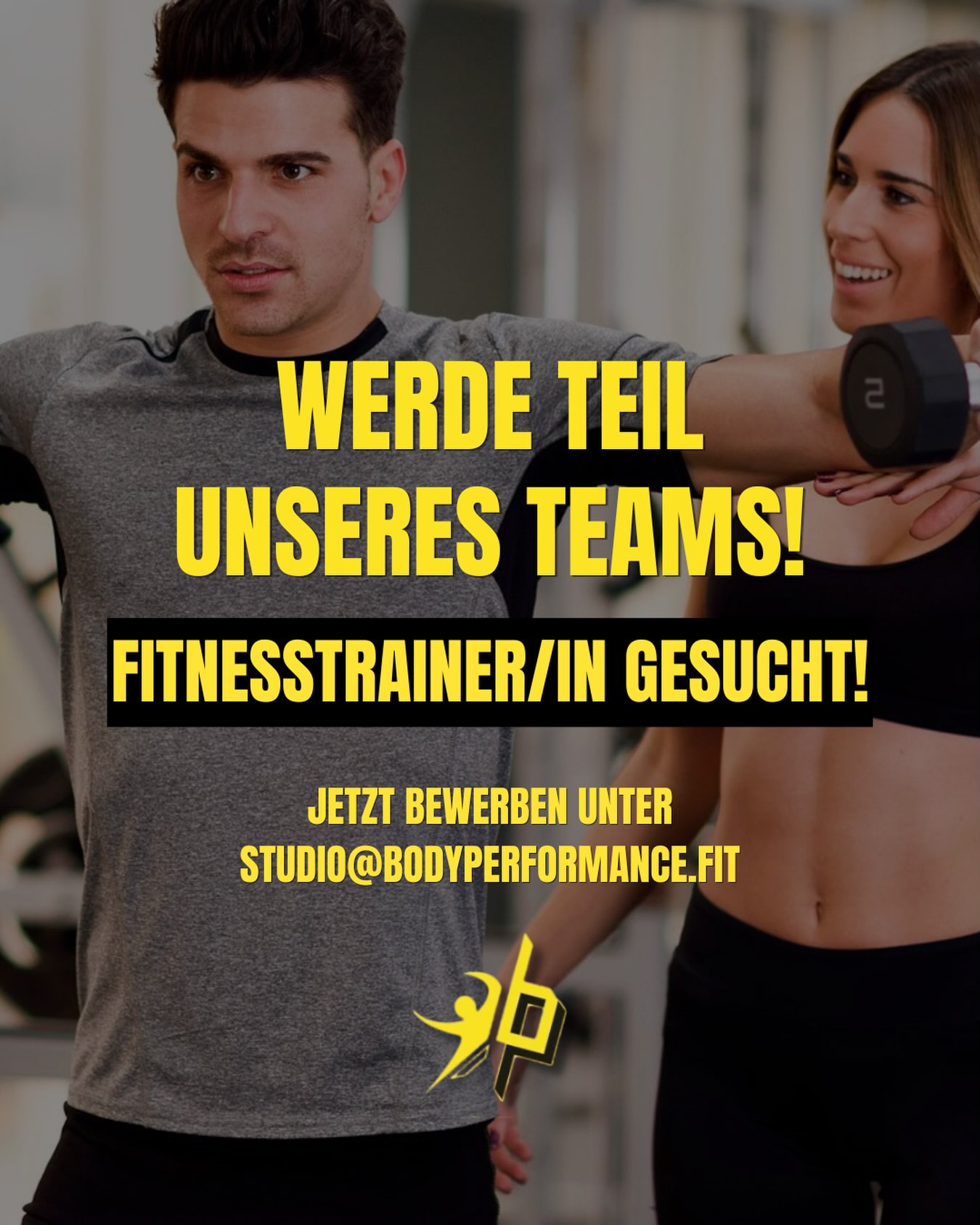 Neues Teammitglied gesucht!💛
Du möchtest mehr erfahren? Dann bewirb dich jetzt und vielleicht sehen wir uns schon bald bei Bodyperformance!💪
#bodyperformance #bodyperformancestudio #bodyperformanceleibnitz #xundmacher #diexundmacher