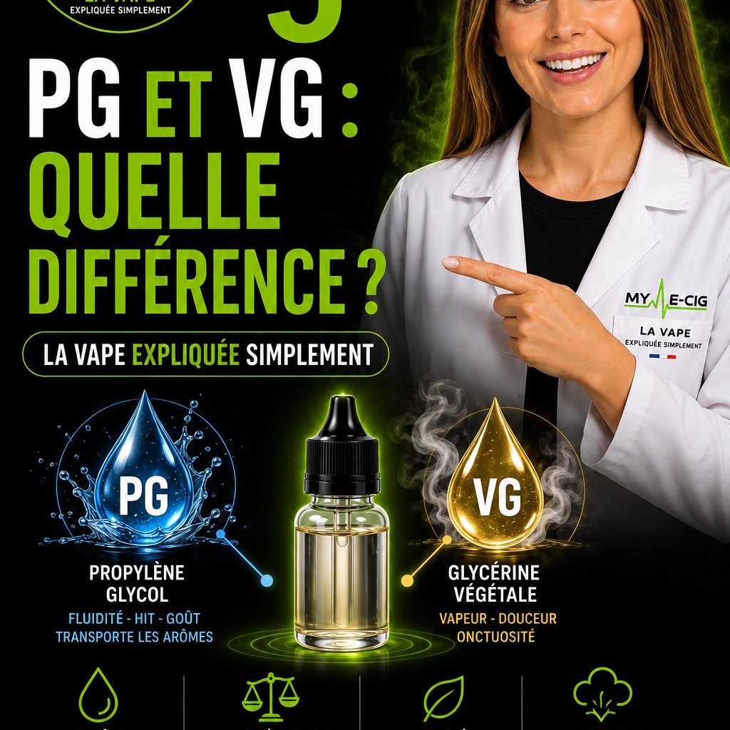 🎓 LA VAPE EXPLIQUÉE SIMPLEMENT – ÉPISODE 5
💧 PG et VG : quelle différence ?
Vous voyez souvent écrit PG/VG sur vos e-liquides… mais savez-vous vraiment à quoi cela correspond ?
Dans ce nouvel épisode, Masha vous explique simplement le rôle du propylène glycol (PG) et de la glycérine végétale (VG) : sensations, fluidité, vapeur… et pourquoi leur proportion compte dans un e-liquide.
💚 Une série pédagogique proposée par My E-Cig Gardanne pour mieux comprendre la vape, simplement.
📅 Retrouvez un nouvel épisode chaque lundi, mercredi et vendredi à 18h30.
🔞 Vente interdite aux mineurs. Produits de vapotage destinés aux adultes.
#MyECigGardanne #LaVapeExpliqueeSimplement #Vape #CigaretteElectronique #Eliquide #PGVG #PropyleneGlycol #GlycerineVegetale #Gardanne