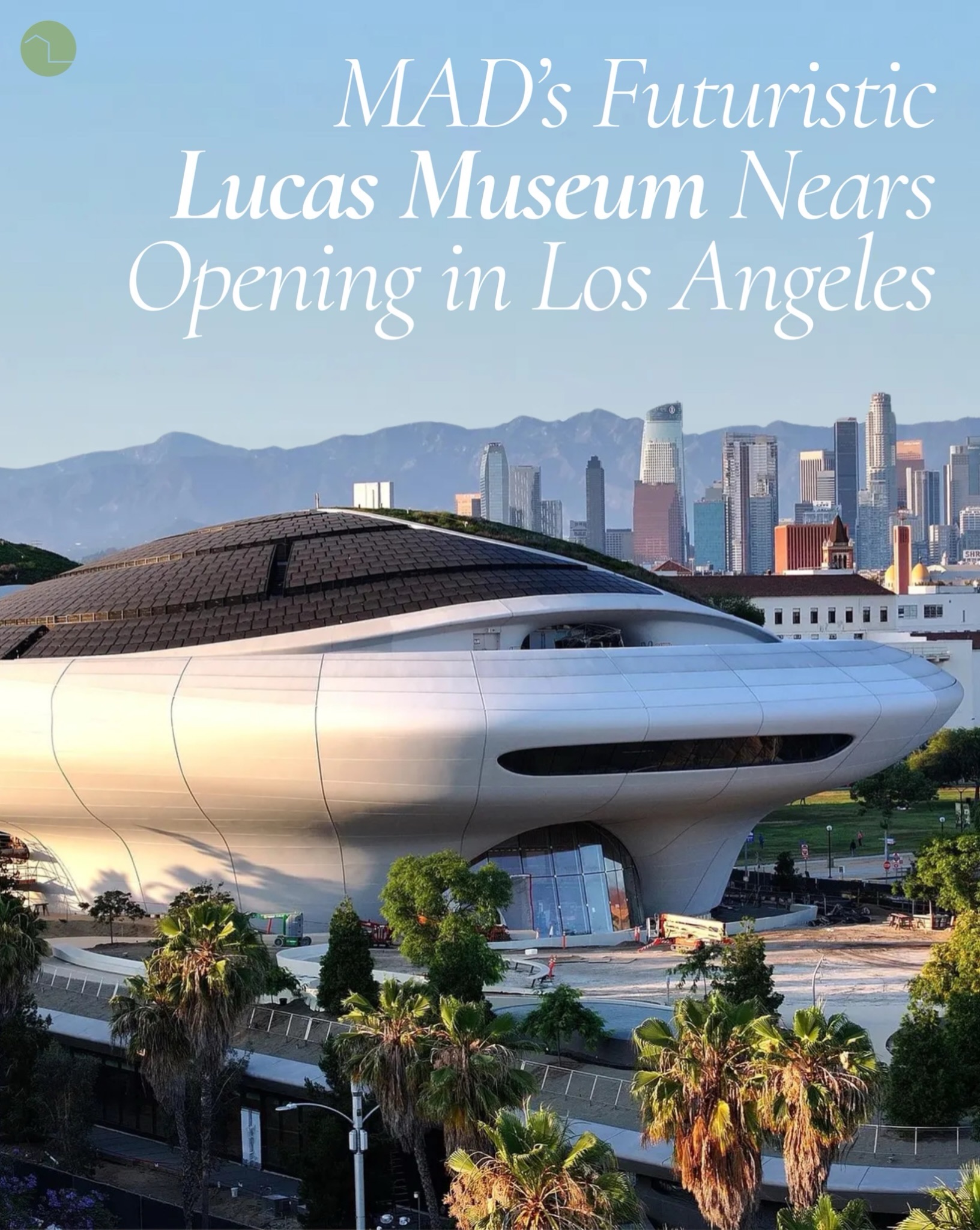 The Lucas Museum of Narrative Art (@lucasmuseum) is set to open in Los Angeles on September 22nd, bringing MAD Architects’ (@madarchitects) futuristic, spaceship-like design to Exposition Park. The 300,000 sq ft museum is wrapped in more than 1,500 curved panels and surrounded by a landscape designed by Studio-MLA (@studio_mla), including rolling gardens, an amphitheater, sculptures, and a rain fountain.
To access full articles and join our readership, subscribe to our free, bi-weekly, and digital newsletter through the link in our bio (restructurednews.com) and follow us on Linkedin (restructured news) and TikTok (@restructurednews).
Photography courtesy of Lucas Museum of Narrative Art