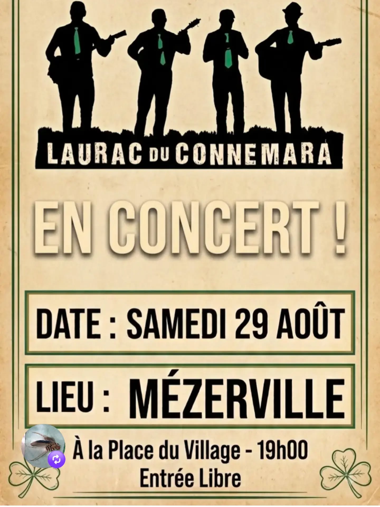 Nous allons jouer ce soir ร Mezerville. Musique celtique dansant ๐ถโ๏ธ๐
