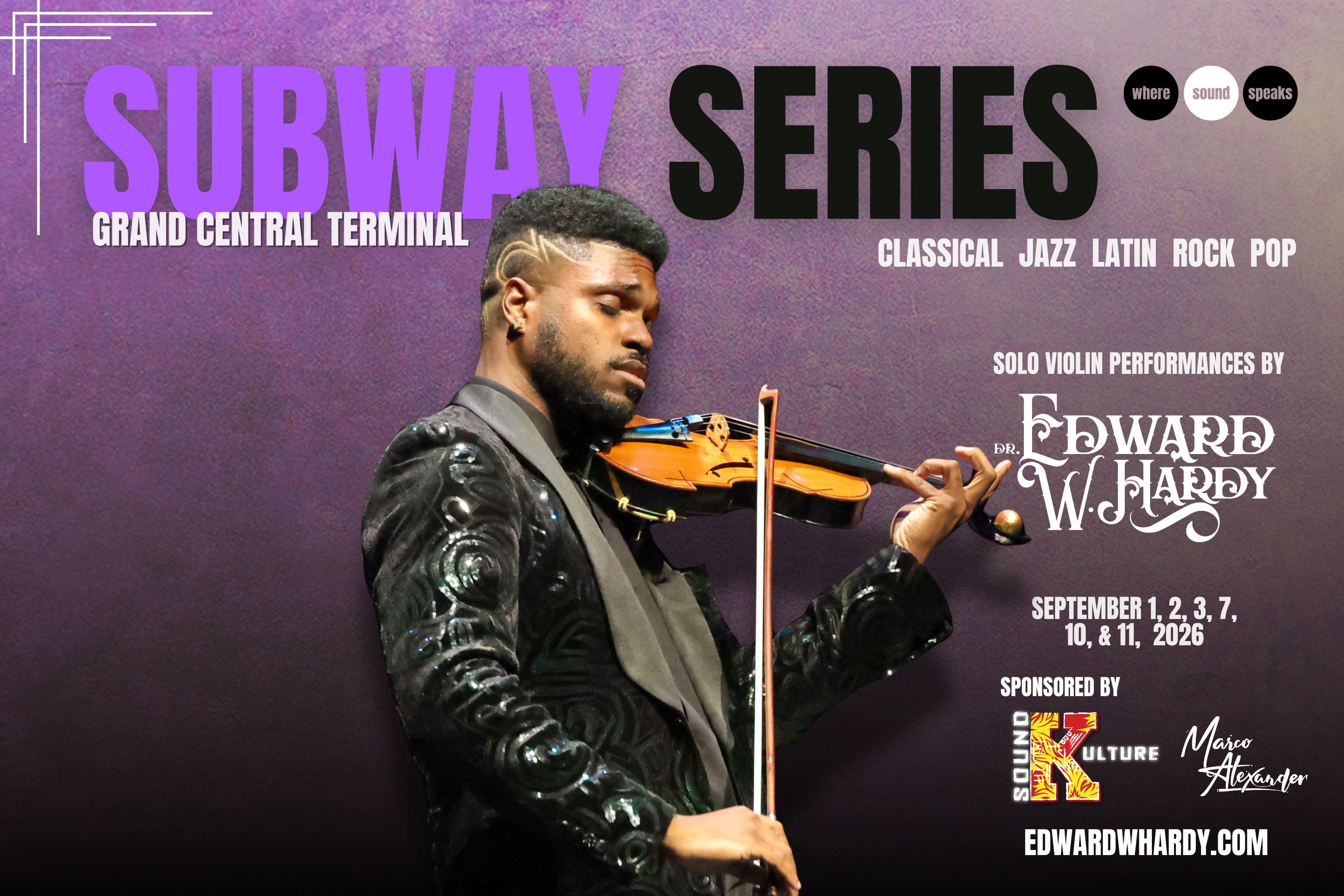 54th free solo violin performance of the year tomorrow morning — 54/100! 🎻
So many of you have been asking when I’ll be returning to @grandcentralnyc, and it has finally come!🙌🏾 It’s been a long summer filled with various trips and performances around the country and in France, and I’m looking forward to bringing live solo violin music back to NYC commuters tomorrow morning.
This performance is presented as part of the MTA Music program and proudly sponsored by @soundkulture and @marcoalexanderofficial. I hope to see you tomorrow morning between 8AM–12PM!
Also, I hope you like my Black Panther-inspired concert poster because why shouldn’t I continue my nerdy Marvel-inspired concept posters?🤓😂
Experience the “Subway Series”: public solo violin performances by Dr. Edward W. Hardy at @grandcentralnyc, presented as part of the MTA Music program. Blending classical, jazz, Latin, rock, and contemporary music, each performance brings concert-level artistry into a public space, creating an environment where the boundaries between performer and listener are intentionally dissolved.
Where Sound Speaks. #blackpanther #violinperformance #livemusic #freeconcert #subwayseries