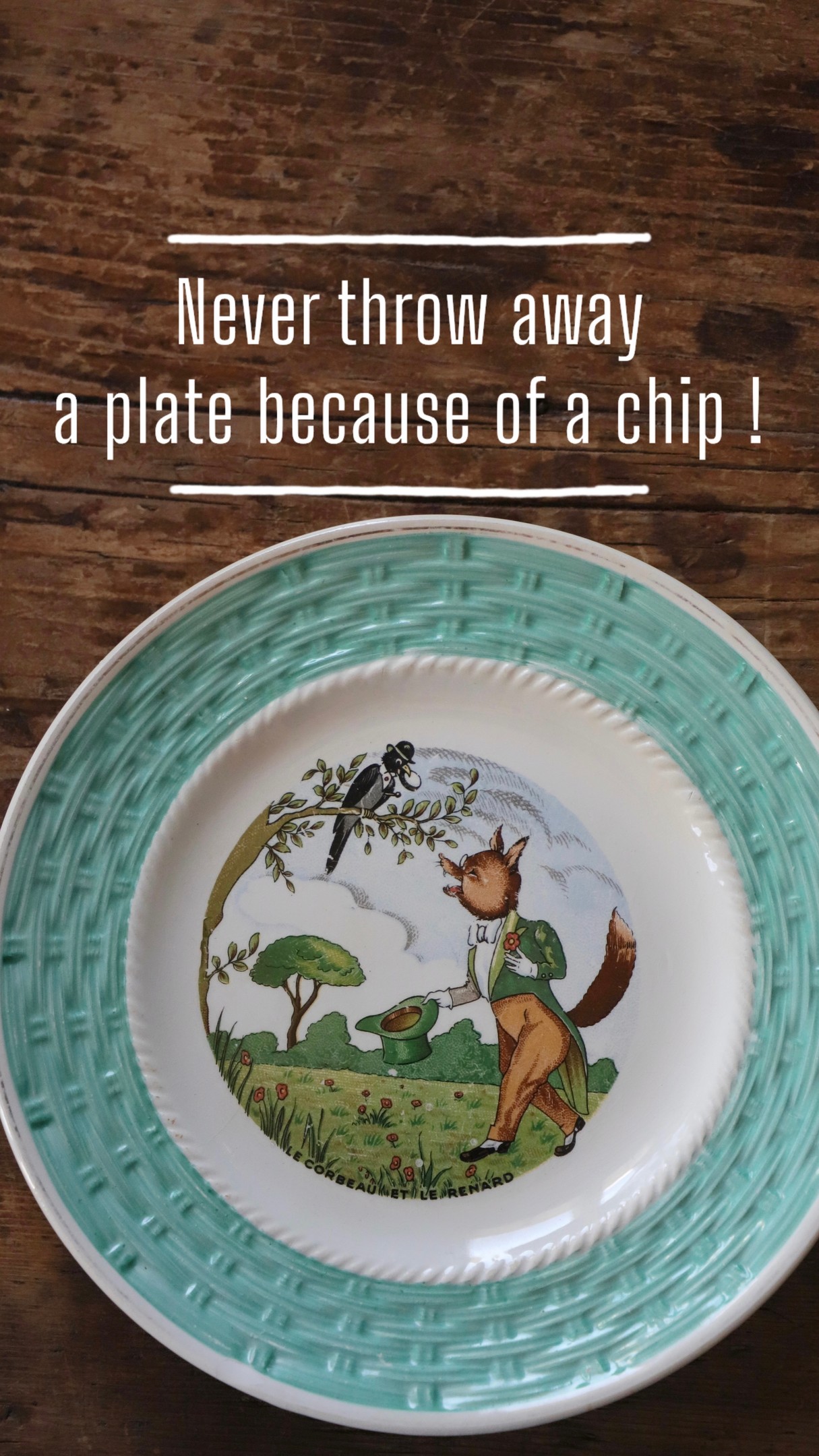 Some people wants to get rid of a plate just because of a small chip !!! But it is so easy to repair, especially when it’s on the rim.
I precise that this post isn’t a collaboration with Milliput, it’s just to show you the process.
Keep in mind that this product is not food safe so it can’t be used in the middle of the plate (that wouldn’t be easy anyway !) or anywhere where the food stays.
♻️ Choose vintage tableware and be kind to the planet.
📱Follow my Instagram to make sure you’ll never miss a novelty.
#kitchenbrocante #instabrocante #brocanteenligne