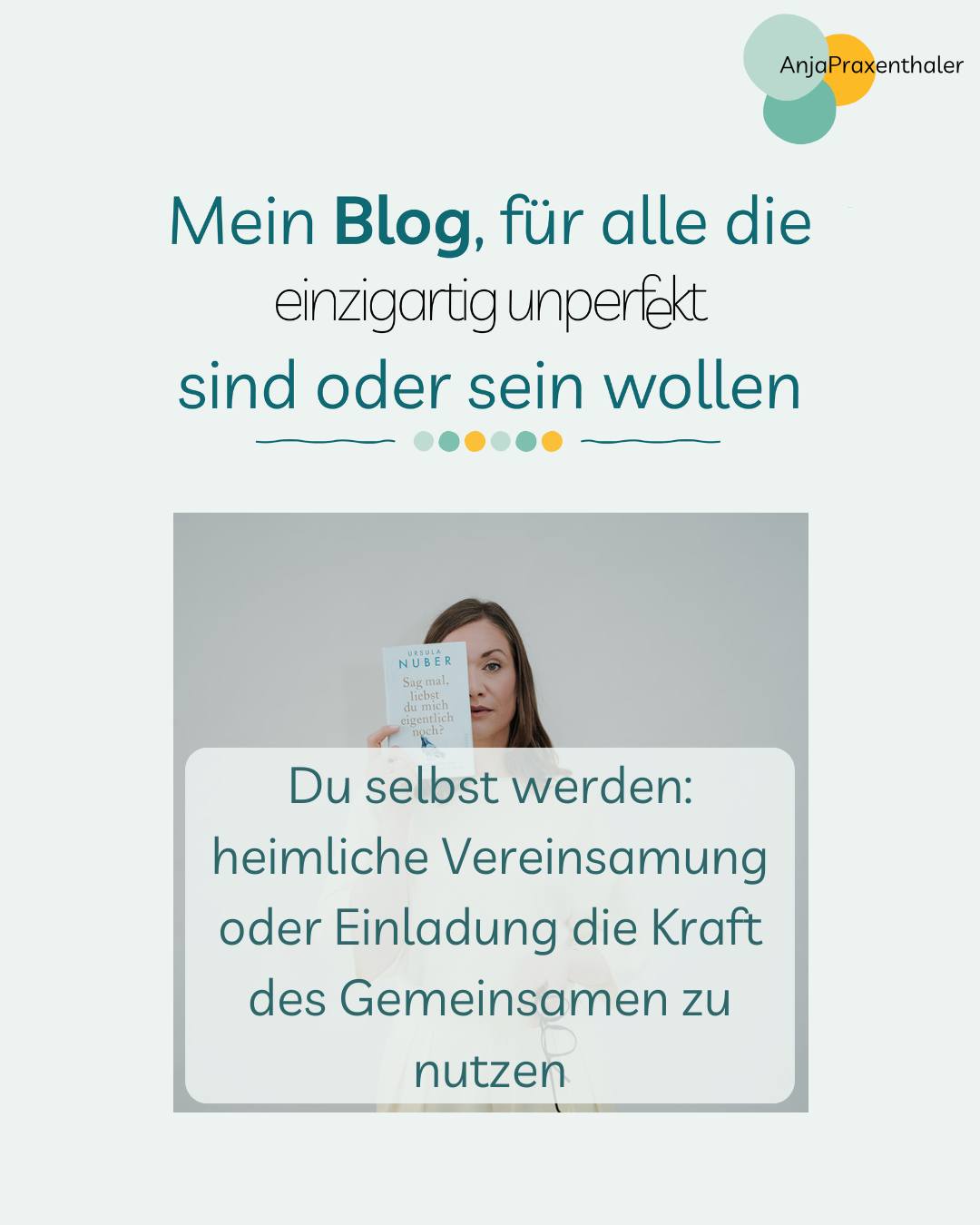 Du selbst werden: heimliche Vereinsamung oder Einladung die Kraft des Gemeinsamen zu nutzen 🤍
Wir wachsen mit der Vorstellung auf, dass echte Veränderung im Alleingang passiert. Zusammenreißen, in sich gehen, an sich arbeiten. Und das am besten leise, am besten ohne dass jemand sieht, wie anstrengend das ist.
Aber ich glaube: Die tiefsten Veränderungen passieren nicht im stillen Kämmerlein. Sondern im echten Kontakt. Dort, wo jemand anderes etwas in dir berührt, das du alleine nicht erreichen kannst.
Und gerade unter Frauen kenne ich das gut: dieses leise Vergleichen, Beobachten, Bewerten. Was, wenn wir aufhören würden, uns gegenseitig zu messen und stattdessen füreinander Raum halten?
Den ganzen Blogartikel findest du auf meiner Website (Link in Bio) 📖
#einzigartigunperfekt #persönlichkeitsentwicklung #selbstwerden #gemeinsamstattallein #frauenstärkenfrauen #psychotherapie #selbstseindürfen