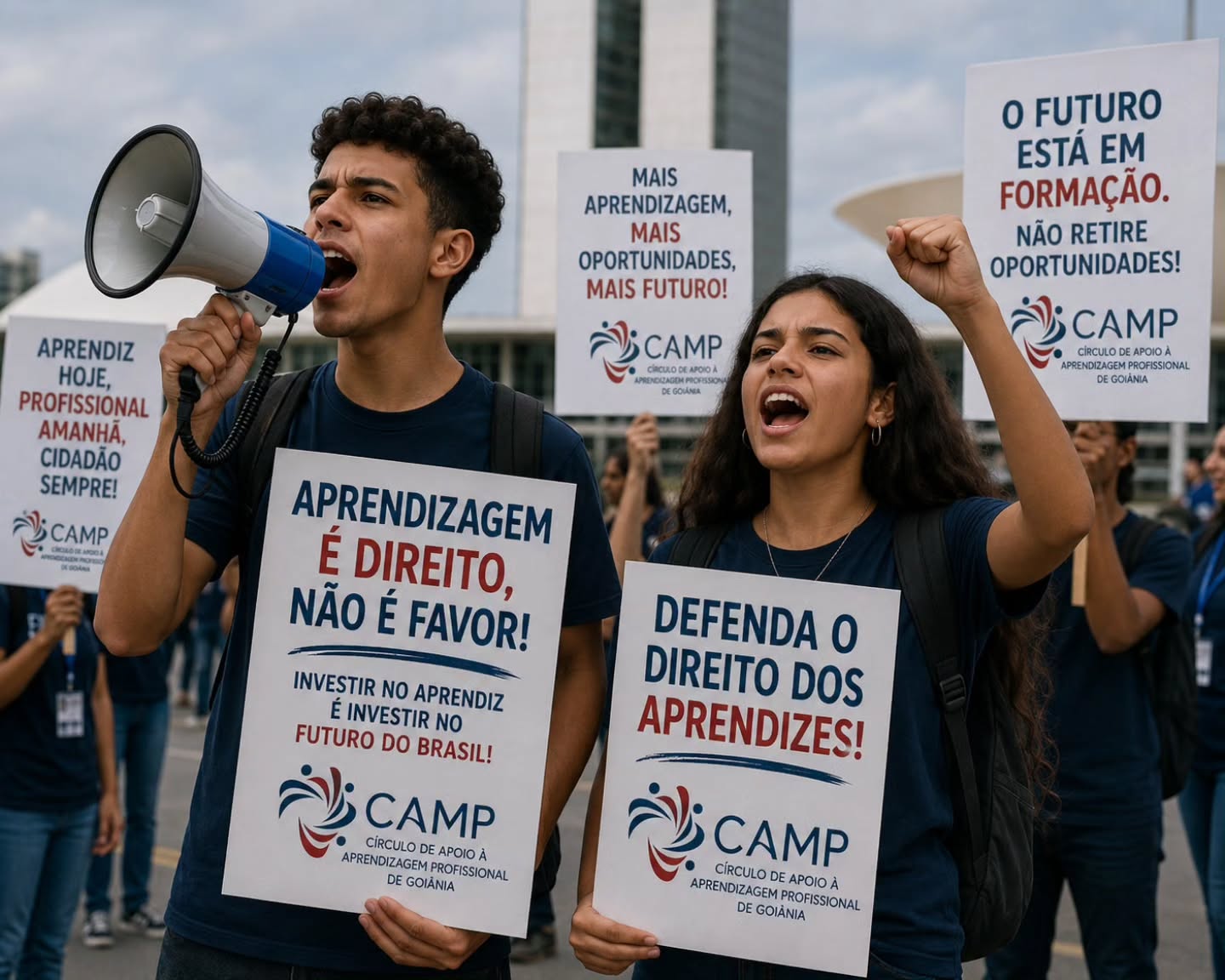 O FUTURO DA JUVENTUDE NÃO PODE ESPERAR!
O CAMP Goiânia acredita que a Aprendizagem Profissional é uma das mais importantes políticas públicas de inclusão, qualificação e geração de oportunidades para adolescentes e jovens brasileiros.
O Estatuto do Aprendiz, ao consolidar e atualizar as regras da Aprendizagem Profissional, tem potencial para ampliar significativamente as oportunidades de qualificação, primeiro emprego e geração de renda para a juventude.
Por isso, precisamos estar atentos ao debate no Congresso Nacional.
Emendas apresentadas por parlamentares podem alterar profundamente as regras atualmente aplicadas à Aprendizagem Profissional e, segundo as projeções apresentadas no debate legislativo, colocar em risco centenas de milhares de contratos de aprendizagem atualmente existentes.
Para o CAMP Goiânia, qualquer mudança na legislação deve preservar — e jamais enfraquecer — o direito de adolescentes e jovens à profissionalização, previsto no Estatuto da Criança e do Adolescente (ECA) e na legislação trabalhista.
A Aprendizagem não é apenas uma obrigação empresarial
É uma porta de entrada para o primeiro emprego, para a autonomia, para a cidadania e para um futuro melhor.
Precisamos garantir que setores importantes da economia — como agropecuária, serviços, transportes, vigilância e terceirização — continuem sendo parceiros na construção desse futuro, e não agentes de redução das oportunidades destinadas à juventude.
📢 O CAMP Goiânia conclama empresas, instituições formadoras, famílias, educadores, aprendizes e toda a sociedade a acompanharem e participarem desse debate.
Seu apoio foi fundamental até aqui. Agora, precisamos novamente da sua voz.
👉 Procure os Senadores do seu Estado.
👉 Conheça as propostas em discussão.
👉 Manifeste sua posição de forma respeitosa e democrática.
👉 Defenda uma Aprendizagem Profissional forte, inclusiva e capaz de gerar
oportunidades.
Não podemos permitir que o futuro de nossos adolescentes e jovens seja colocado em segundo plano.
APRENDIZAGEM É DIREITO.
APRENDIZAGEM É OPORTUNIDADE.
APRENDIZAGEM É FUTURO.
CAMP GOIÂNIA — há 53 anos transformando oportunidades em futuros.
#CAMPGoiânia #AprendizagemProfissional #Estat