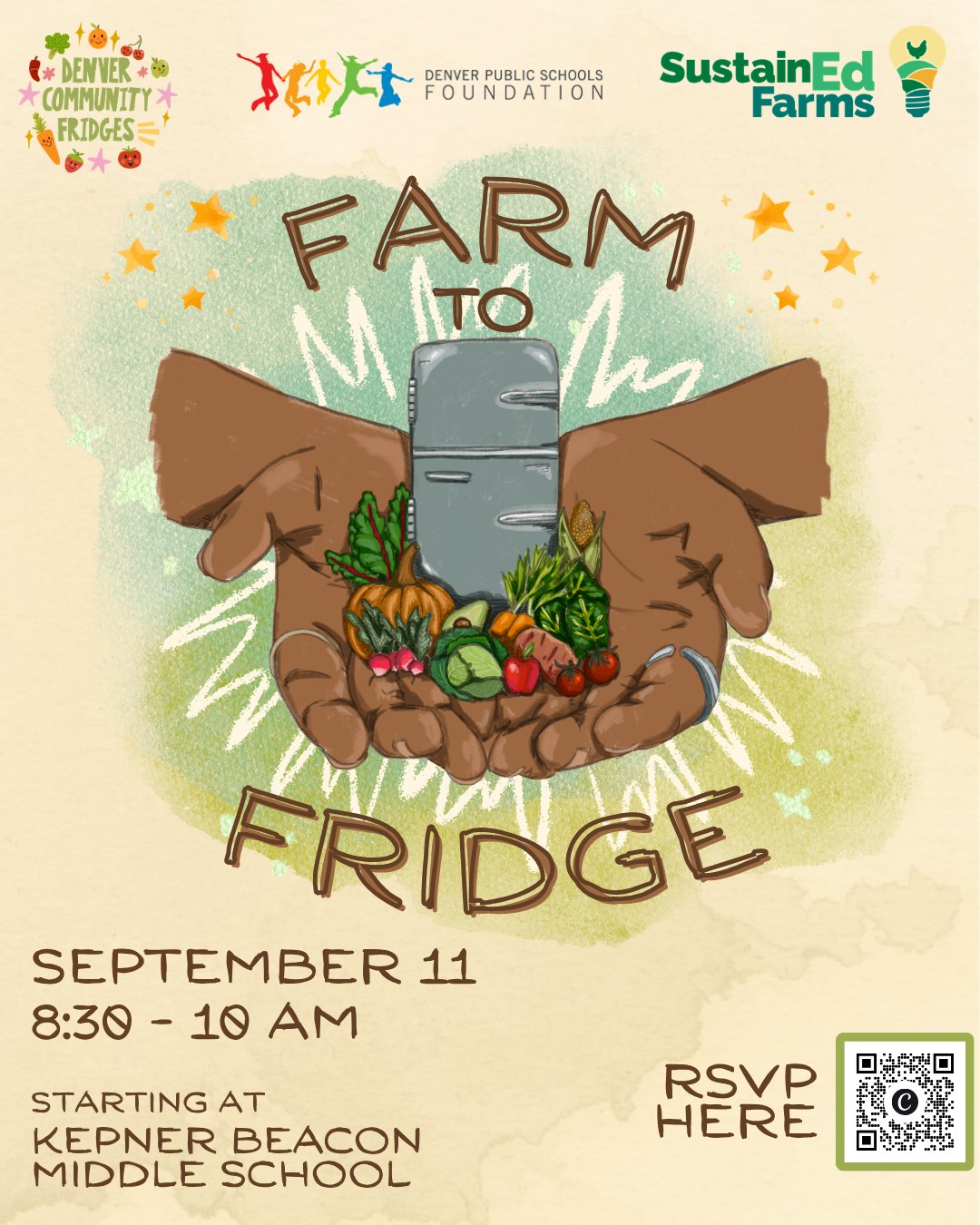 ๐
Farm to fridge is a new hands-on Denver volunteer event series connecting school gardens, food access, and community care across the city.
โญ We're partnering with @denvercommunityfridges and @dpsfoundation to come together, clean up a nearby community fridge, and stock it with produce harvested from our school gardens. Afterwards, we will gather at a community hub to connect, reflect, and come together. This is a fantastic opportunity to serve your local community and help take care of our garden spaces!
Our next event is just around the corner - RSVP today!
๐Kepner Beacon Middle School
โฐ 8:30 AM - 10 AM
๐ September 11th, 2026
#DenverVolunteer #DenverNonprofit #education #community #communityfridge #schoolgarden #volunteer