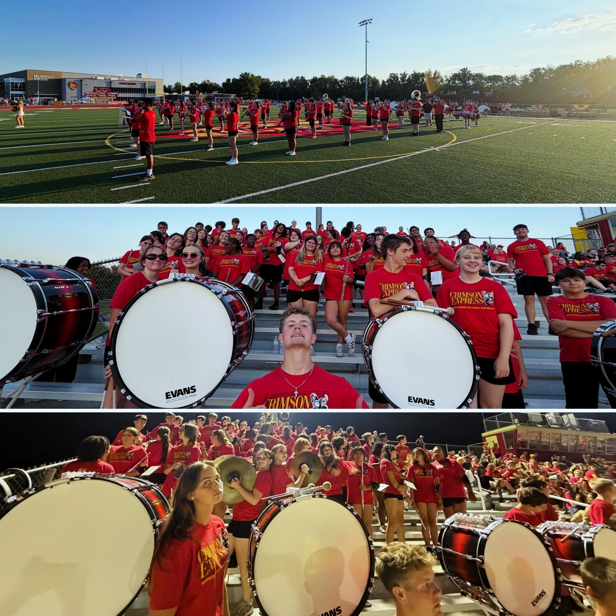 A great first halftime performance for Crimson during Home Game 1 vs. Roxana. Two weeks until Apple Festival and Drums at Appletime π₯πΊππ. Let's keep it going CE!