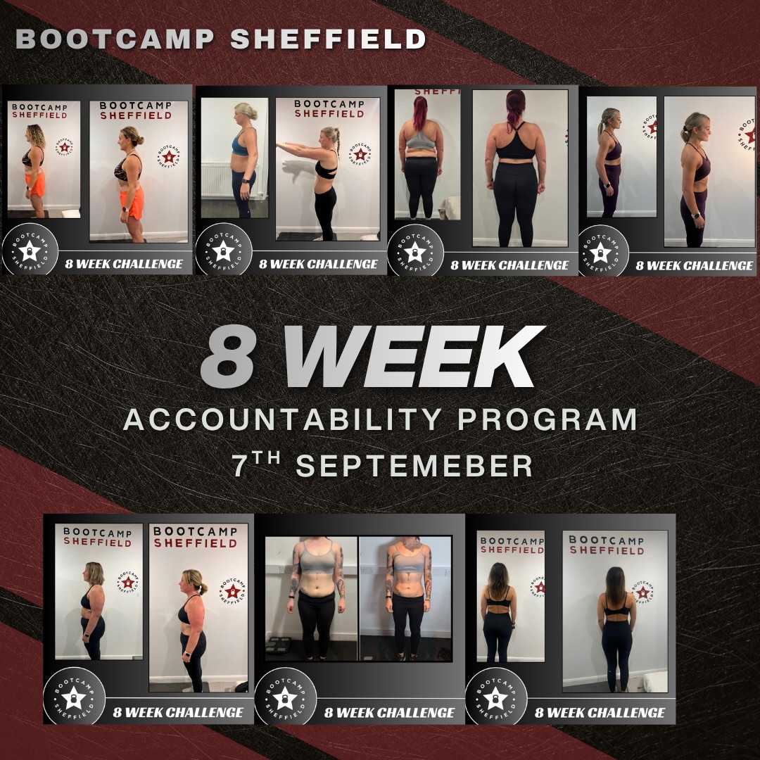 Our 8 Week Accountability Program is LIVE and now available to register your interest.
Start date is 14th of September, the 7th of September is the cut-off.
As summer comes to an end, now is the time refocus on you and head into the new season with a clear focus after the mayhem of the summer holidays!
Included:
* Assigned Coach Accountability
* Specific 8 Week Training Program
* Full access to all of our classes
* Custom calories and macros
* Daily goals and targets
* Weekly check-ins
* Community Support Network
What the 8 week program gives YOU:
* Direction - Understanding your daily goals and HOW to achieve the realistic target in a realistic fashion
* 24/7 support - Full support throughout the whole program from day 1 until you finish, no question is a silly question everyone is here to learn and become healthier and fitter along the way
* Accountability - You’re accountable to us each week to keep you on track and give you the added incentive to stay on track
* Hard work - The key is to work hard on all aspects, workouts, nutrition, sleep, hydration, consistency, steps everything all this little touch points add up!
* Results - You stick to the program and plan and YOU WILL achieve the results you want. You want to do it half hearted then don’t expect the positive results
DM the word INFO and we’ll be in touch
Info@bootcampsheffield.club
Bootcamp Sheffield
Amos Road
Meadowhall Industrial Estate
S9 1BX