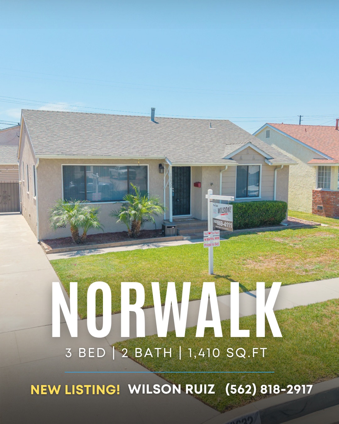 New Listing‼️🏡
10632 Meadow Road, Norwalk, CA, 90650
Move in ready in a prime location!
Welcome to this great home offering a bright open concept layout with laminate flooring, new copper plumbing and a long drive way! Location is a major plus! Just minutes away from, Costco, Downey Landing, Stonewood Center, dining, and schools. With easy access to the 605 freeway getting to places like colleges, the beach or surrounding cities makes it simple.
3 Bedrooms • 2 Baths • 1,410 sq.ft • 5,151 sq.ft
Call me📞: 562-818-2917
DM me for a showing!
or visit my website-link in bio!
#norwalk #norwalkrealestate #downey #socalrealestate #newlistings