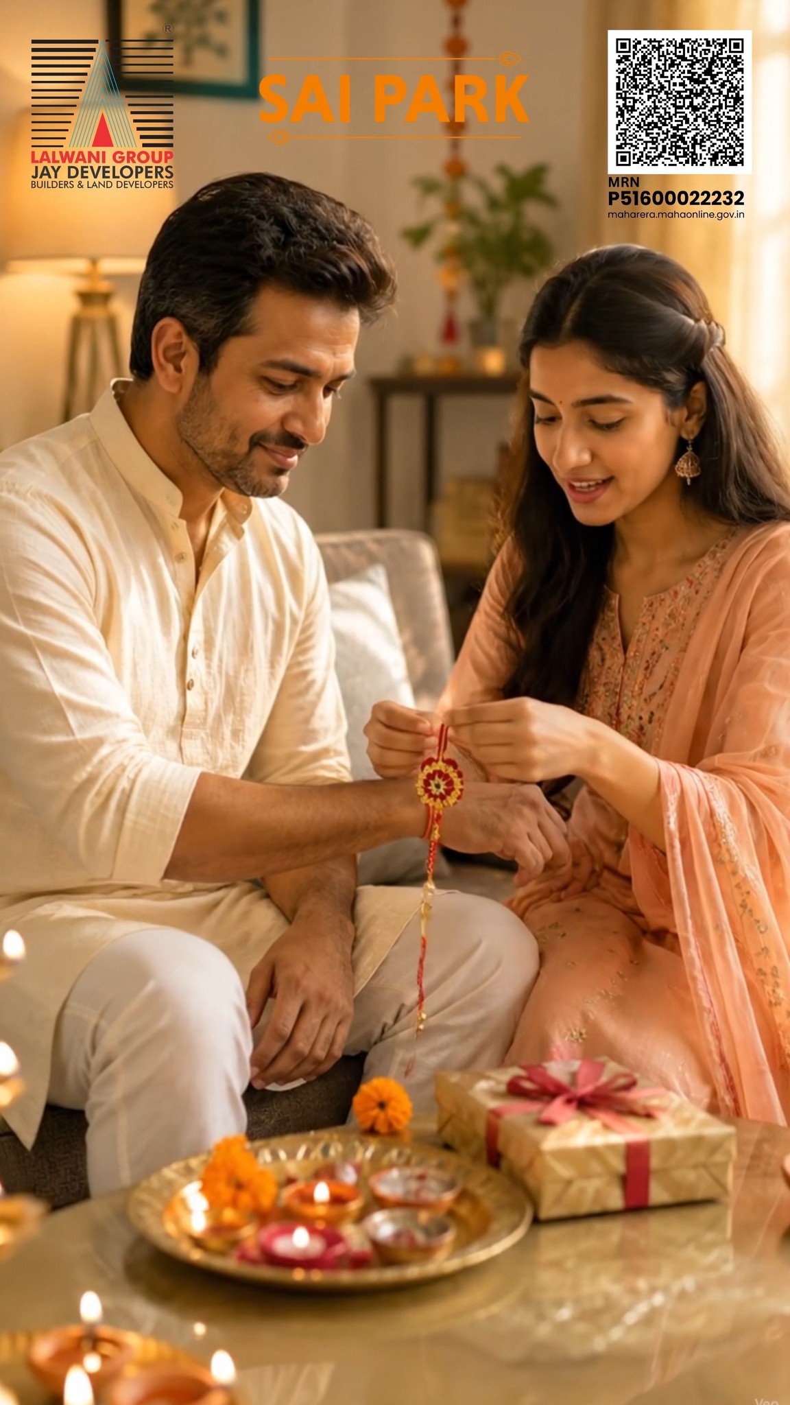 Celebrate the bond of love and togetherness this Raksha Bandhan!🏡✨
This Raksha Bandhan, gift your family more than a promise gift them a beautiful place to call home. ❤️
Discover comfort, community, and a better lifestyle at Sai Park by Lawani Group Jay Developers.
Happy Raksha Bandhan!😊✨
📍 Address: Pathardi Link Road, Vilholi, Nashik Road, Nashik
📞 Contact: +91 73787 87890
#HappyRakshaBandhan #SaiPark #JayDevelopers #DreamHome #NashikRealEstate