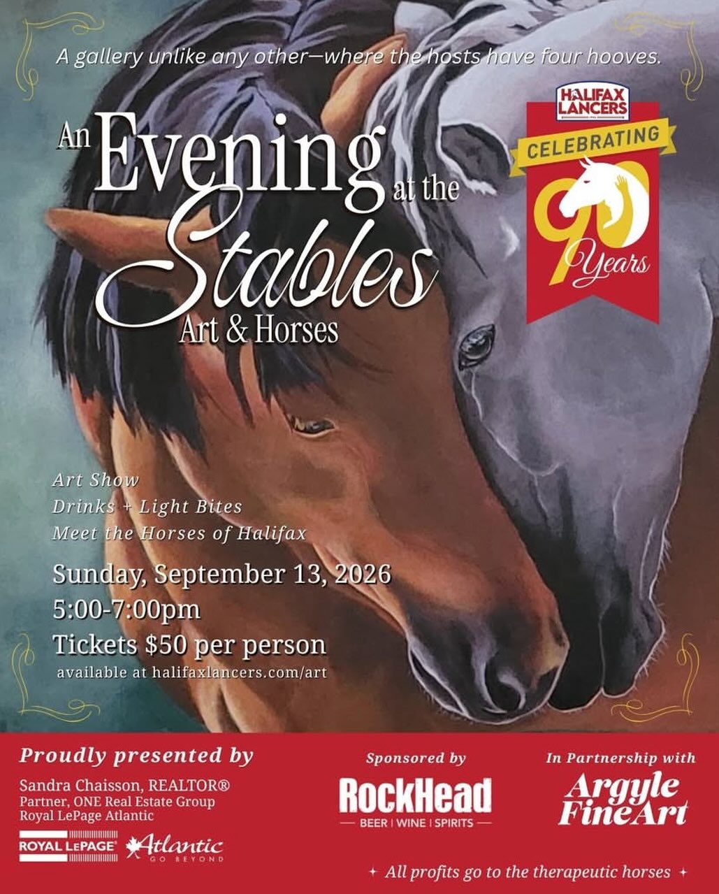 🐴✨ I am so excited to share that I will have an original paper collage featured in the upcoming “Evening at the Stables: Art & Horses” show!
🎨 This special event transforms the historic @halifaxlancers stables into a stunning, one-of-a-kind pop-up art gallery. The show is packed with beautiful works inspired by horses and nature, and I can’t wait to see all of the artwork hanging in the stable!
❤️ Best of all? It’s art for a wonderful cause. All profits from the event support the Lancers’ therapeutic horses and help fund a brand-new therapy horse for their community riding programs.
Here are the details if you want to come out, support local art, and meet the horses:
📅 Sunday, September 13, 2026
⏰ 5:00 PM – 7:00 PM
📍 Halifax Lancers Stables (1690 Bell Road)
🎟️ Tickets are $50 (Presented in partnership with @argylefineart)
Hope to see you there! 🥂
.
.
.
.
.
.
.
.
#HalifaxLancers #ArgyleFineArt #HalifaxArt #DowntownHalifax #HalifaxArtists