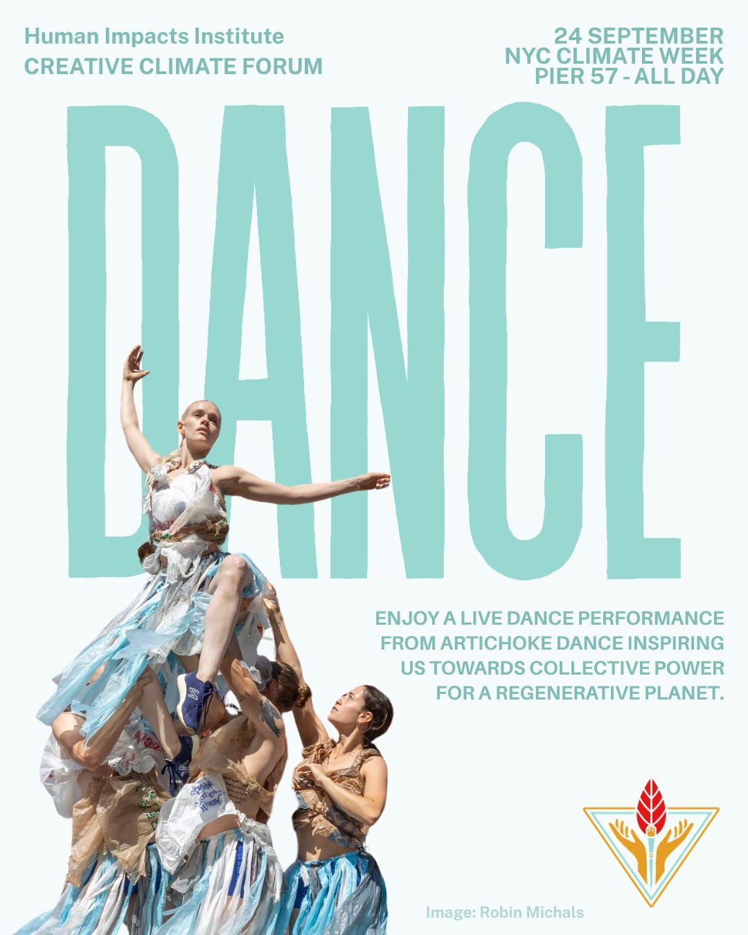 ✨Join the Human Impacts Institute during Climate Week - enjoy a live dance performance from Artichoke Dance inspiring us towards Collective Power for a regenerative planet during the Creative Climate Forum. Be inspired by movement and sound as we bring people together to imagine a world of possibility rooted in Collective Power.
🔗 Register For This Event (Free): Link in Bio
📍 Pier 57, NYC
📅 Thursday, Sept 24 | 9AM-8PM
🎟️ Free + open to everyone
#CreativeClimateForum #CollectivePower #HumanImpactsInstitute #ClimateWeekNYC #RegenerativeFuture