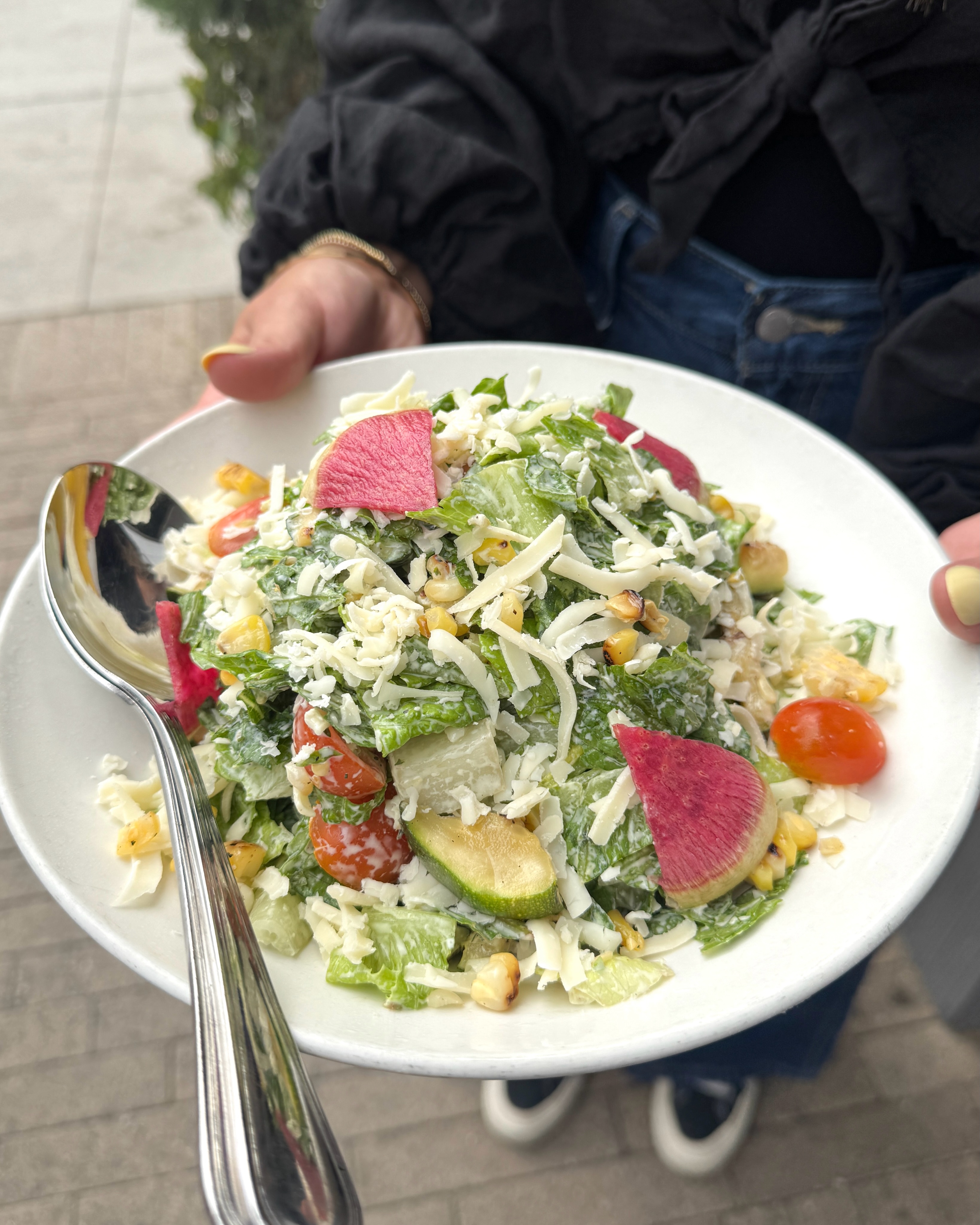 Summer corn + zucchini are having their moment in the buttermilk market vegetable salad.