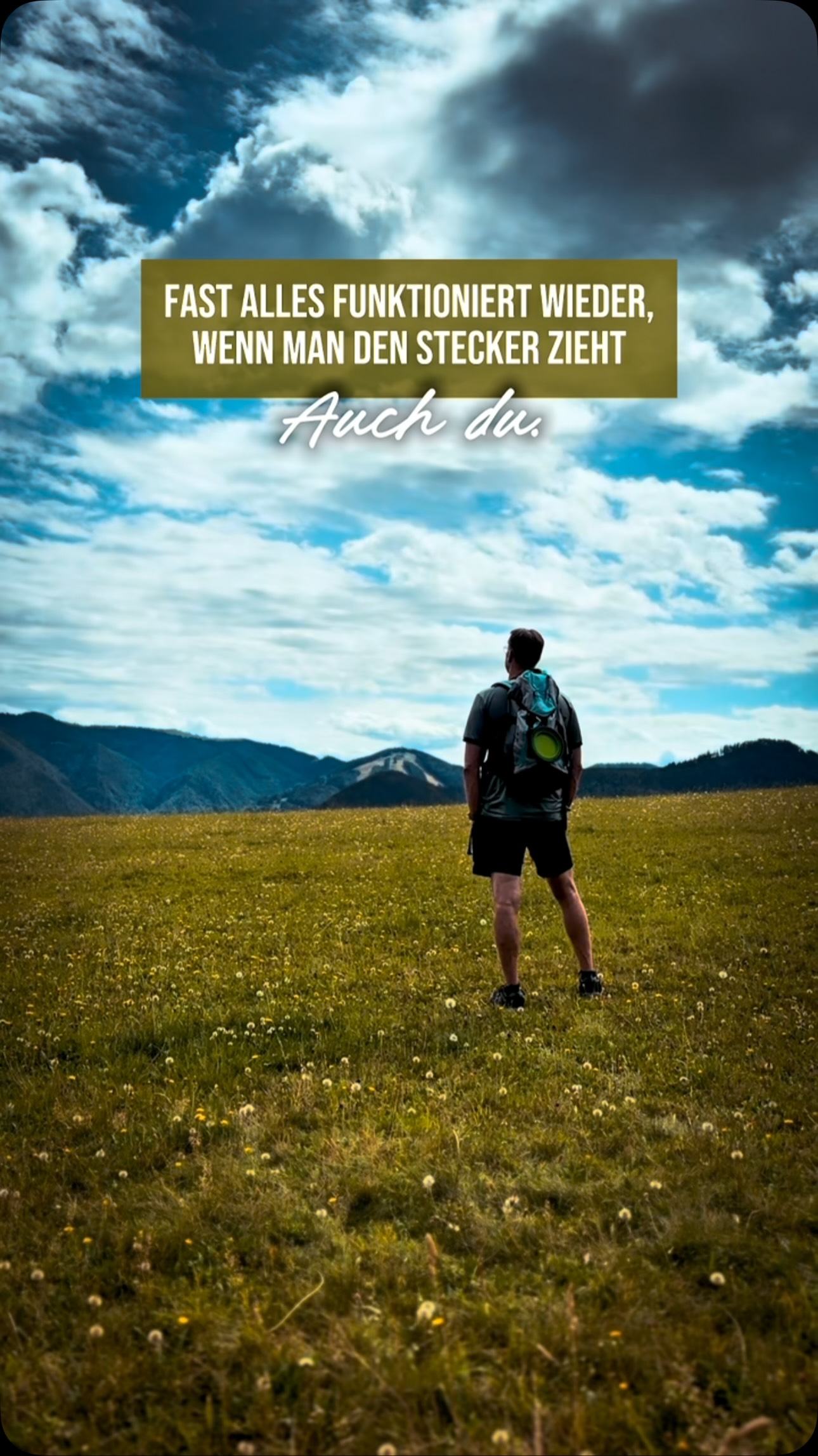 Einfach mal abstecken 🔌🧘♂️
#shiatsu #ruhe #longevity #auszeit #wandern