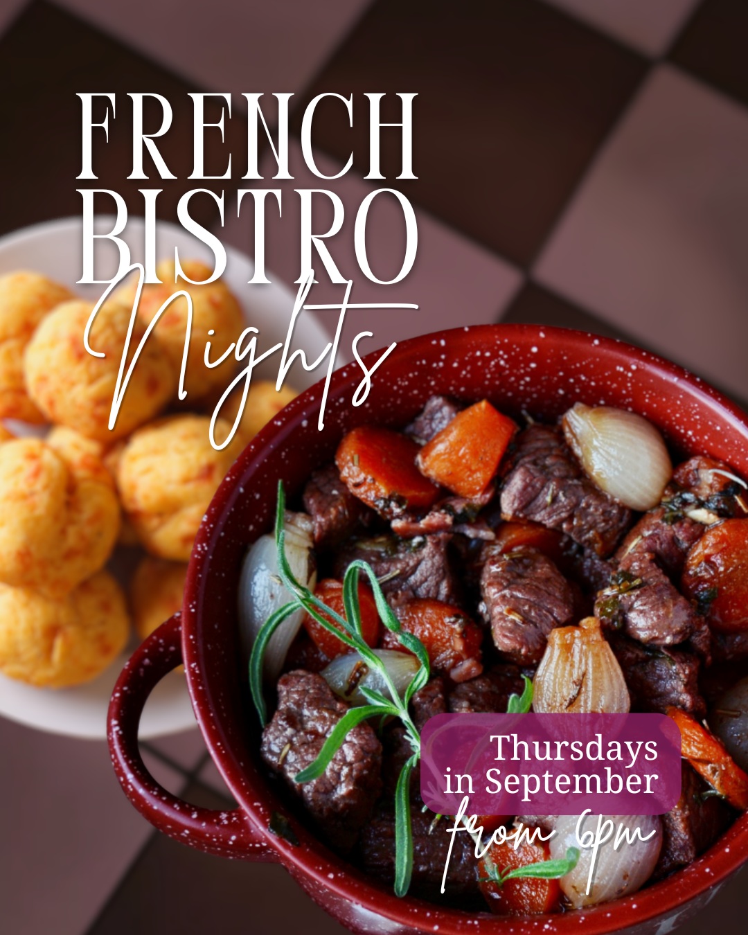 Bring some homestyle french cooking to your thursday nights - right here in Richmond.
Silvs on Kennedy is turning into a french-style bistro every thursday in September from 5:30pm - perfect to warm you up on those cool spring nights.
For $45 per person, enjoy two courses and a glass of wine:
• Two warm Comté & Gruyère gougères — delicious French cheese puffs to start.
• Beef Bourguignon OR Vegetable Bourguignon (V), served with pomme purée, mushrooms and pearl onions.
• A glass of wine to complete your evening.
Gather your friends, organise a date night or make Thursday your excuse to skip the cooking and join us for good food, good wine and good company.
Bookings essential:
Book through OpenTable (link in our bio), pop into the café or give us a call.